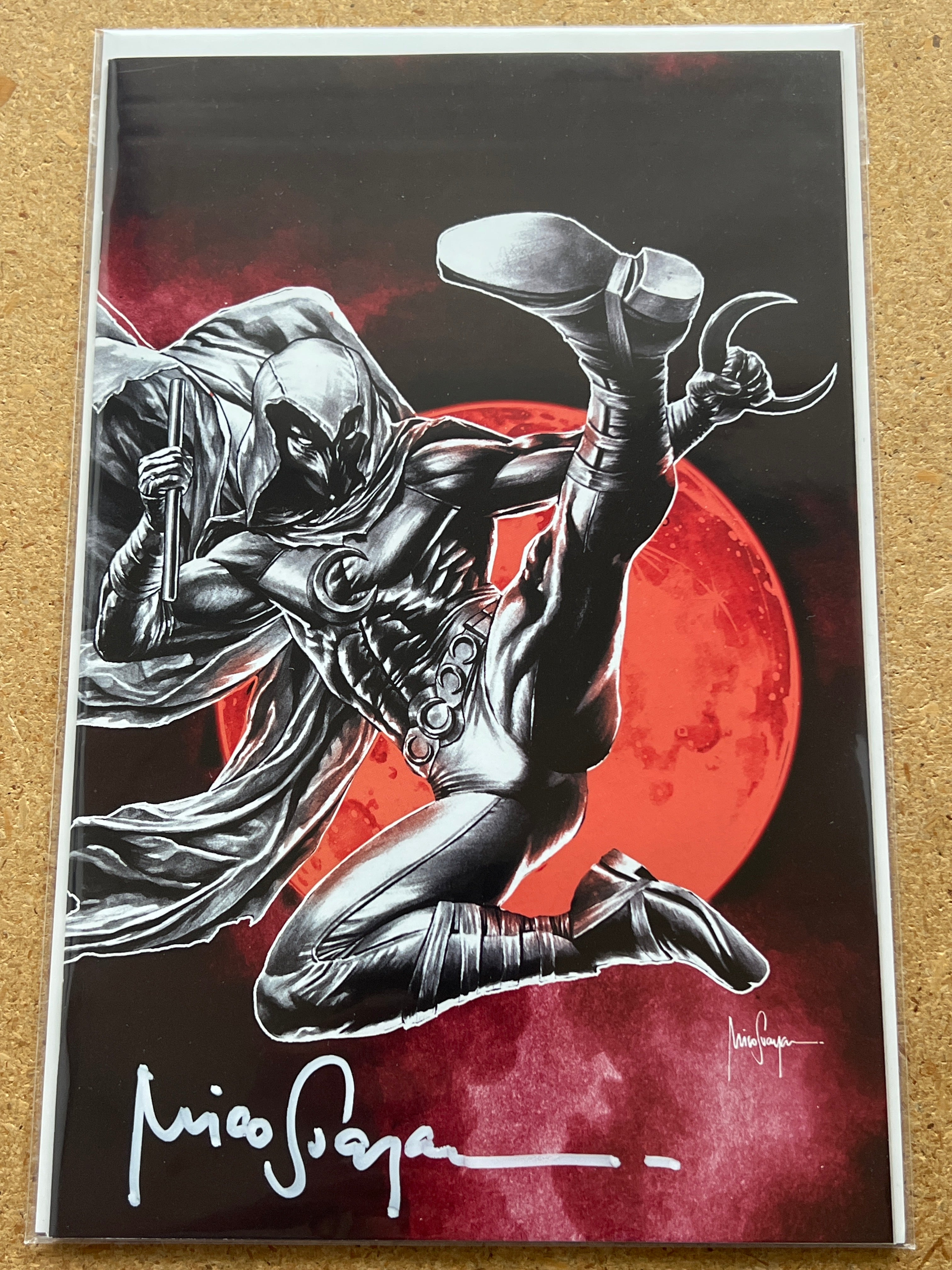 MOON KNIGHT #1 "BLOOD MOON" MEGACON VARIANT SIGNED BY MICO SUAYAN WITH COA (SS 2)