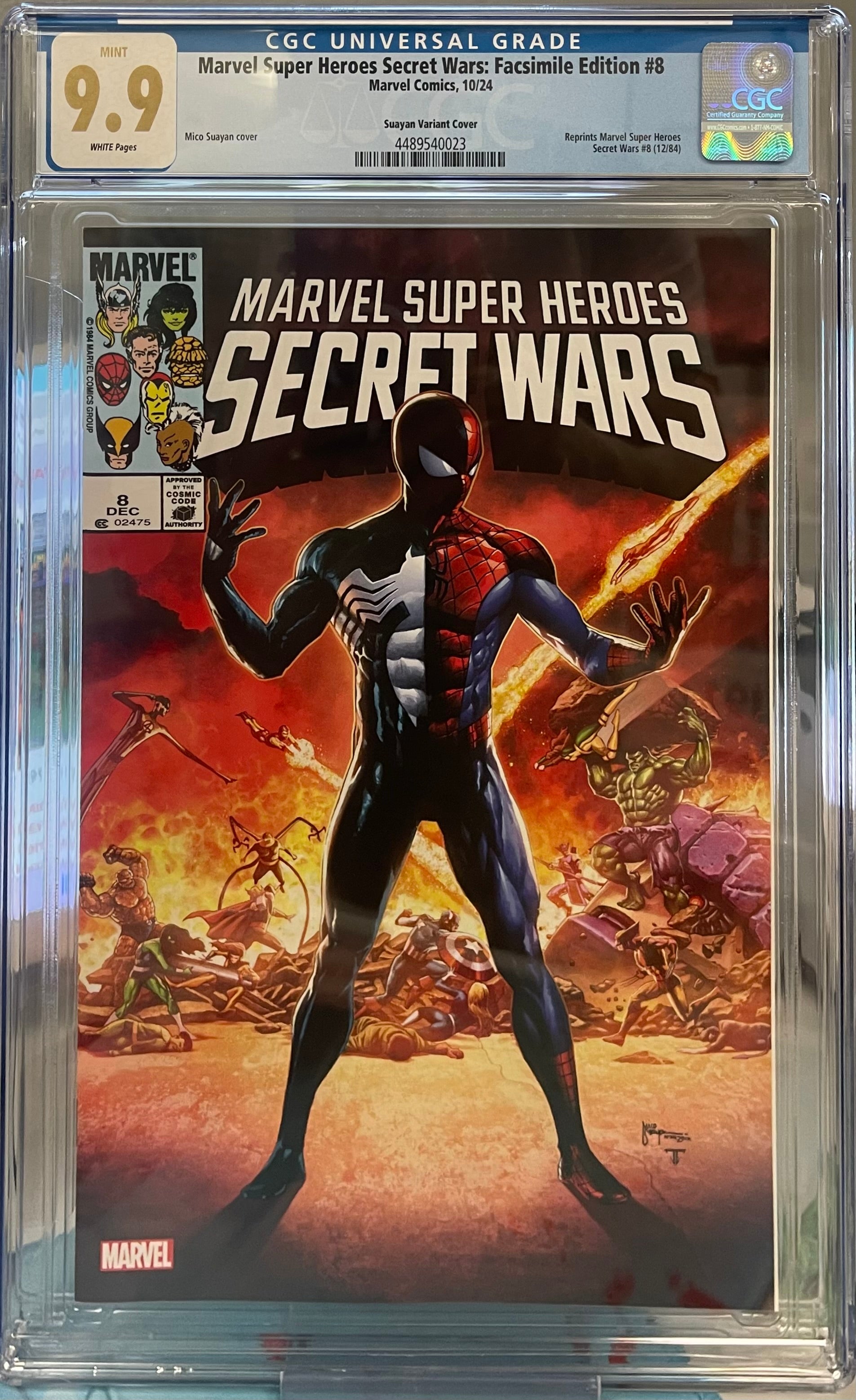 MARVEL SUPER HEROES SECRET WARS #8 MICO SUAYAN EXCLUSIVE VARIANT CGC 9.9 MINT (C67)