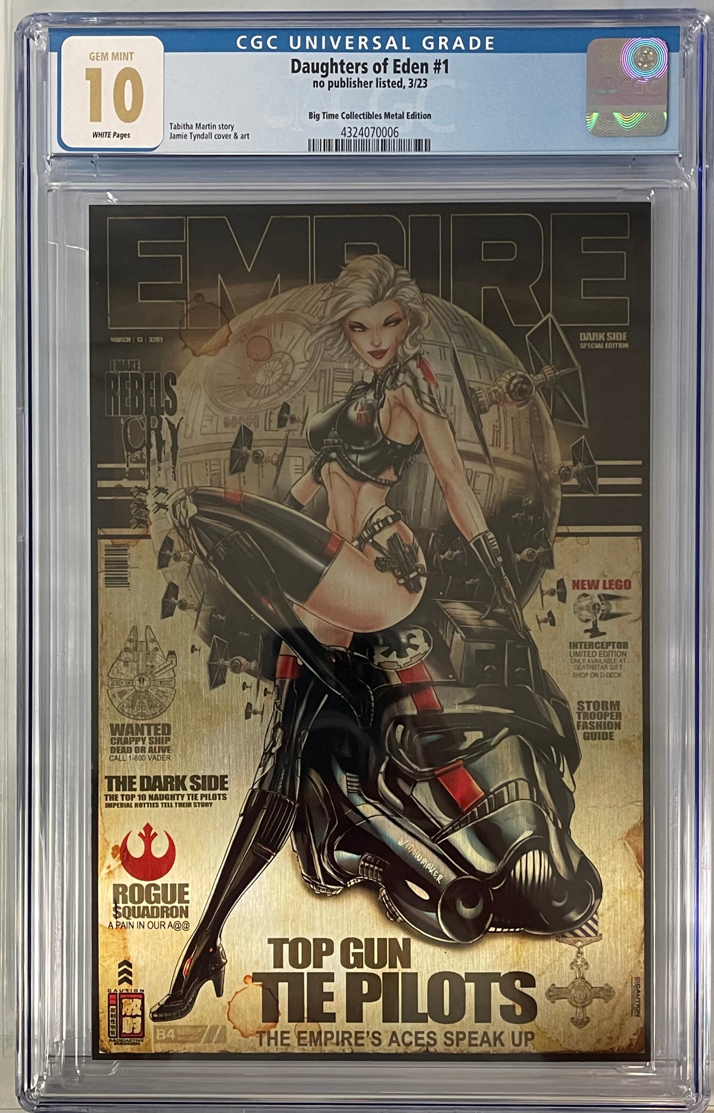 DAUGHTER'S OF EDEN #1 JAMIE TYNDALL TIE FIGHTER RETRO METAL EDITION CGC 10 GEM MINT (IN STOCK) C48