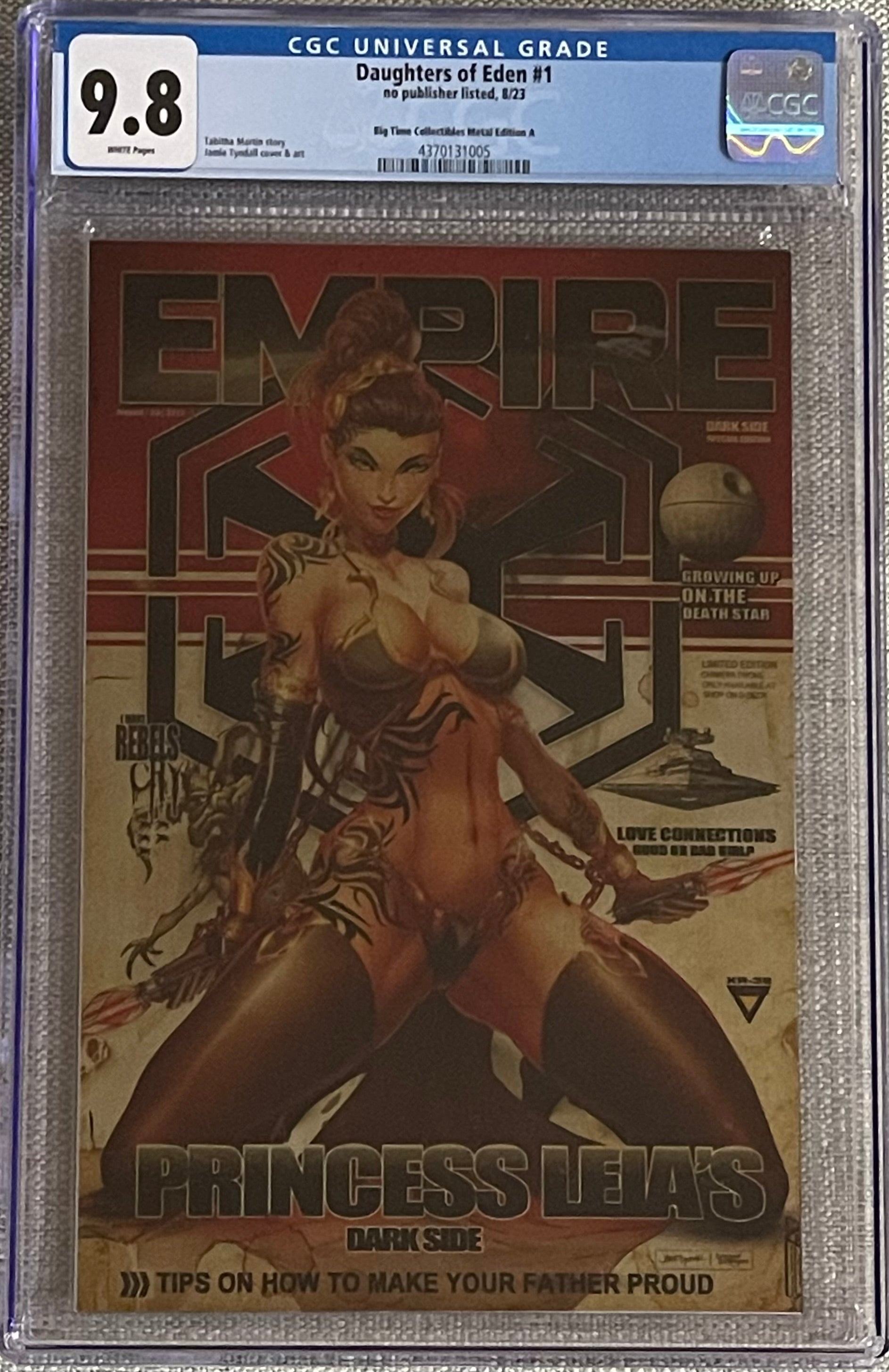 DAUGHTERS OF EDEN #1 JAMIE TYNDALL DARK LEIA RETRO METAL EDITION CGC 9.8 (C107)