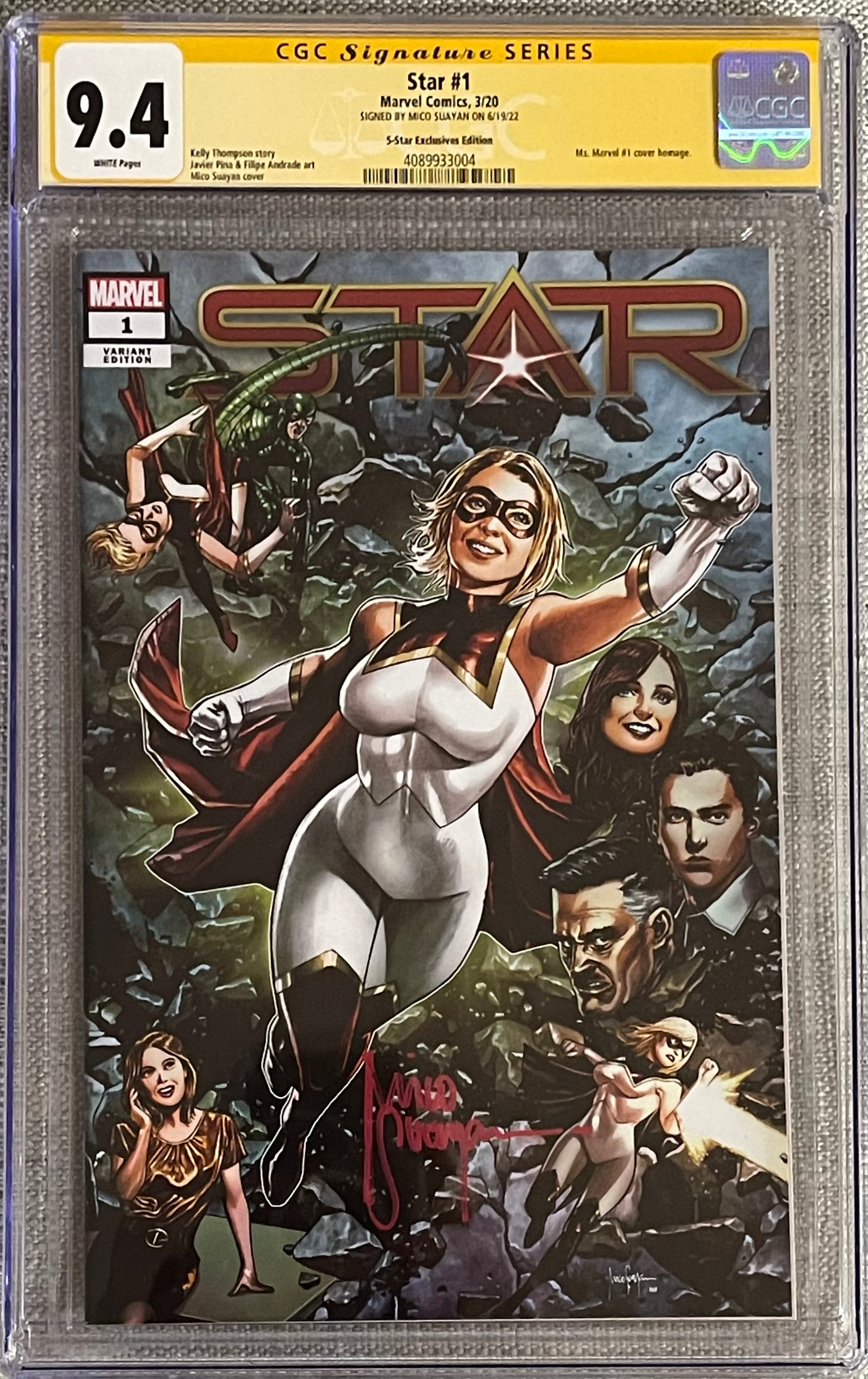 STAR #1 MICO SUAYAN EXCLUSIVE VARIANT SIGNED BY MICO SUAYAN CGC 9.4 (C108)