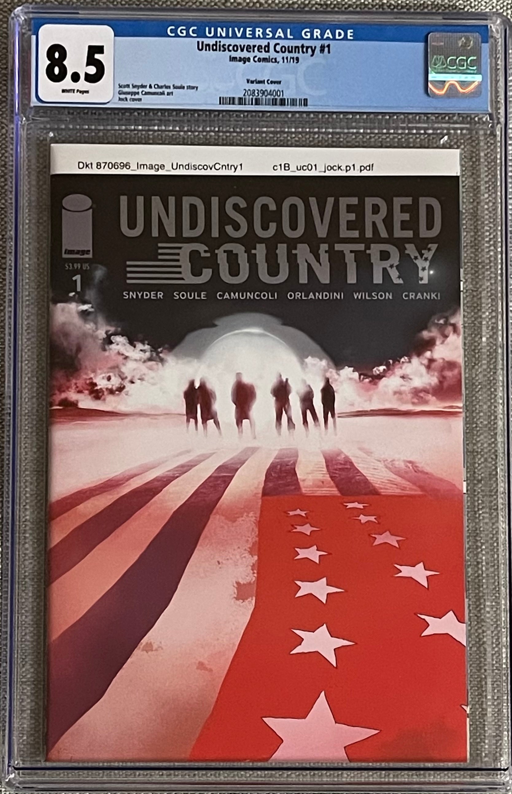 UNDISCOVERED COUNTRY #1 COVER CUTTING ERROR VARIANT CGC 8.5 (C111)