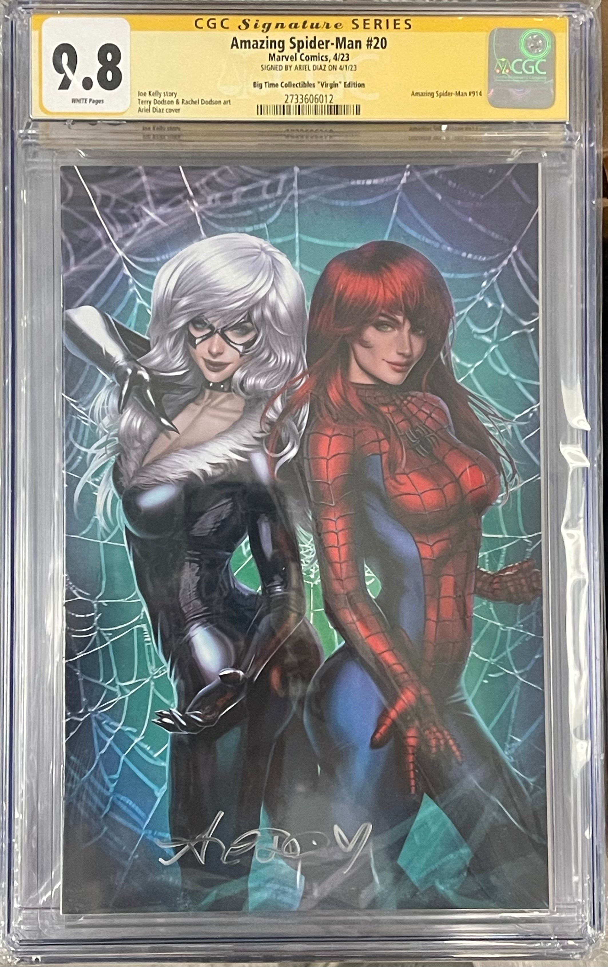 AMAZING SPIDER-MAN #20 ARIEL DIAZ FIRST EVER MARVEL EXCLUSIVE VIRGIN VARIANT COVER SIGNED BY ARIEL CGC 9.8 (IN STOCK) C49