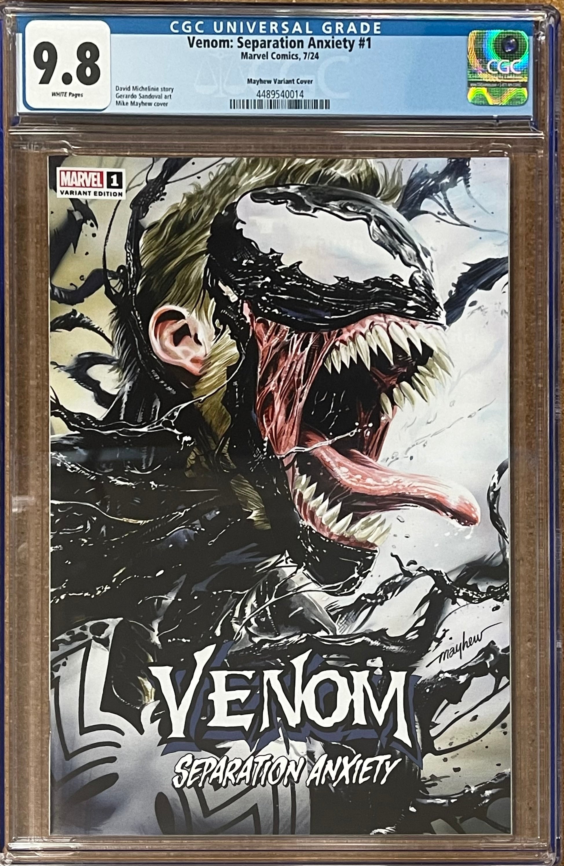 VENOM: SEPARATION ANXIETY #1 MIKE MAYHEW EXCLUSIVE VARIANT CGC 9.8 (IN STOCK) C81