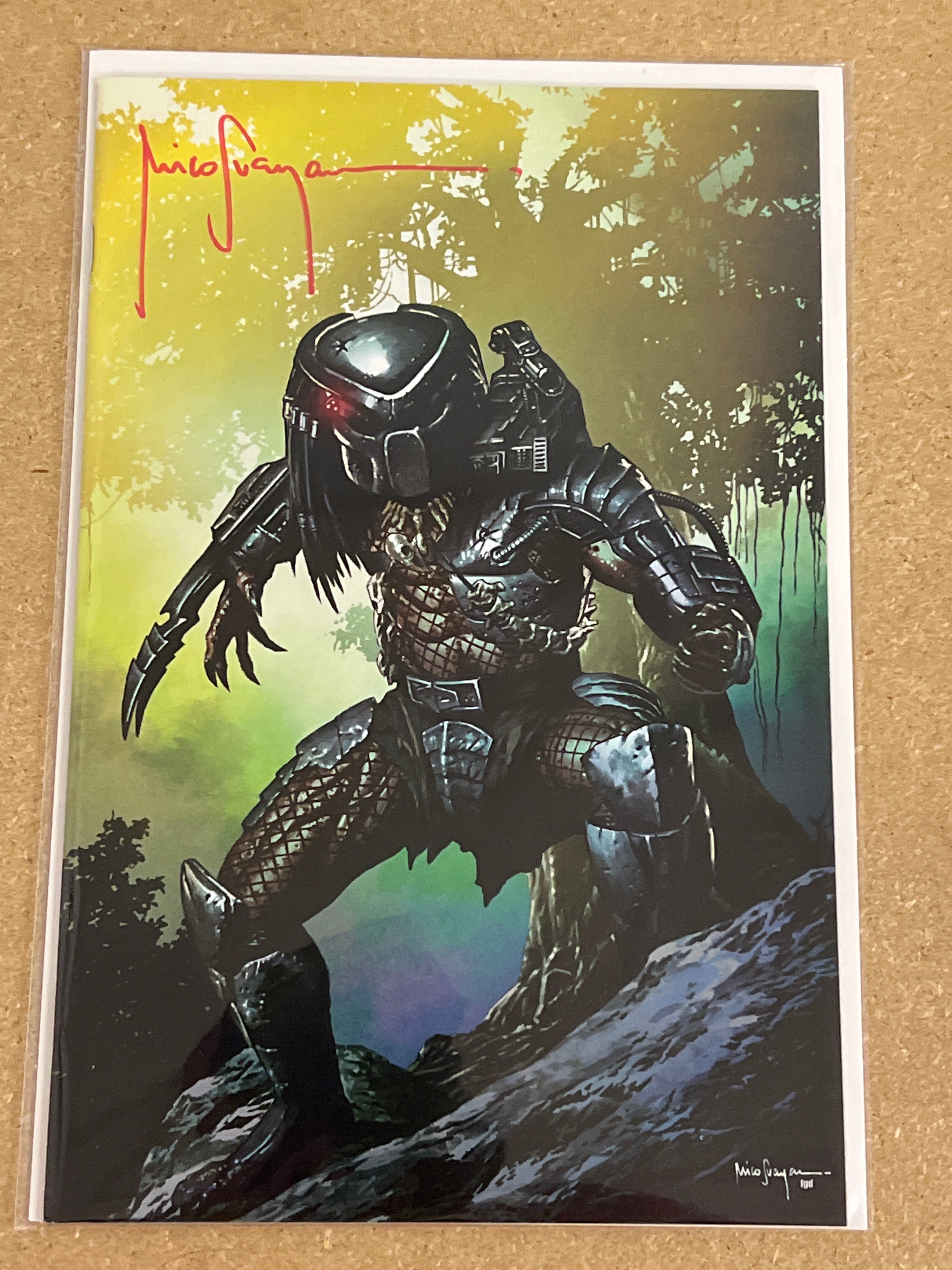 PREDATOR #1 VIRGIN VARIANT SIGNED BY MICO SUAYAN WITH COA (SS 5)