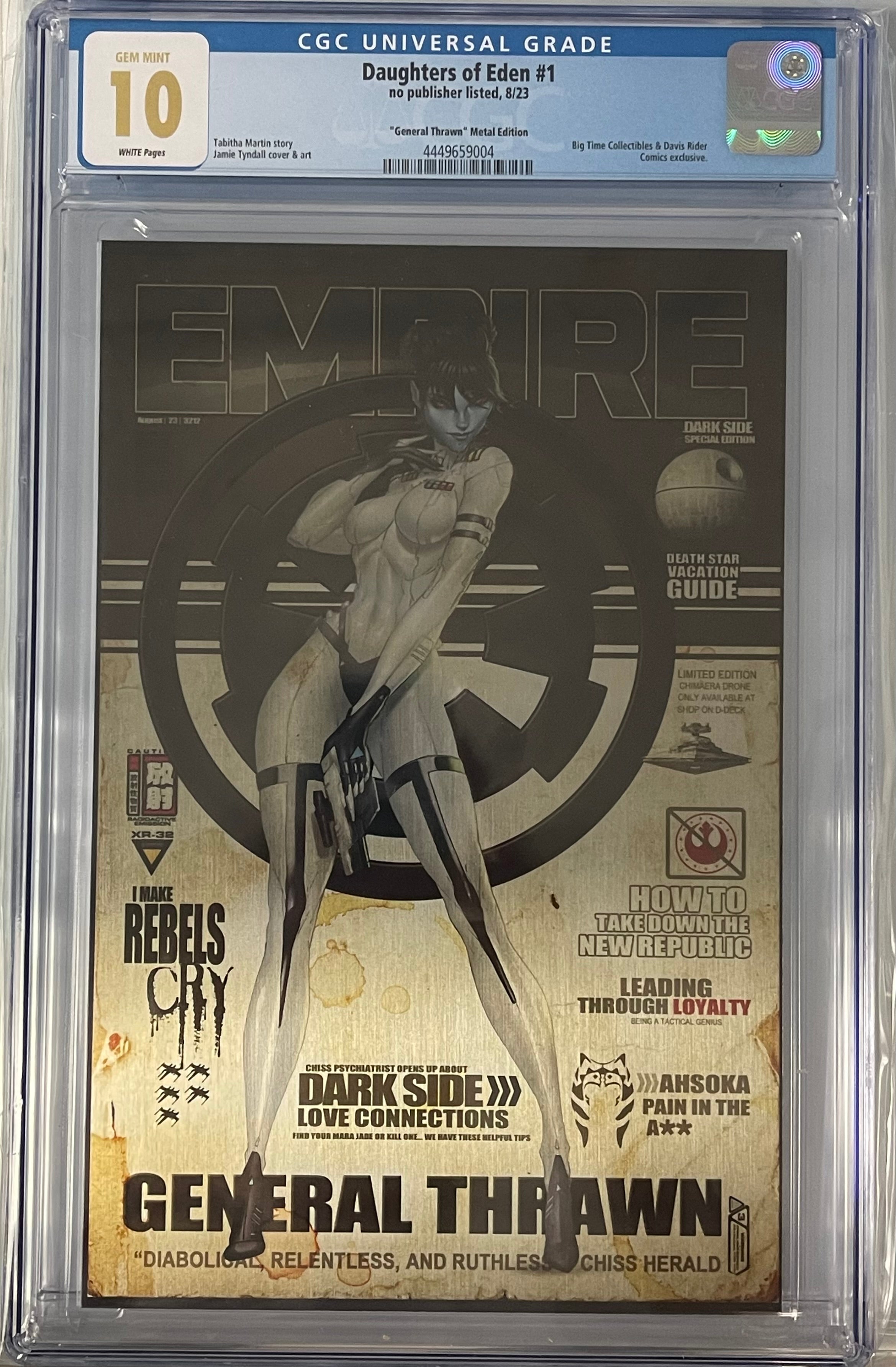 DAUGHTERS OF EDEN #1 JAMIE TYNDALL RETRO GENERAL THRAWN  METAL EDITION CGC 10 GEM MINT (IN STOCK) C48