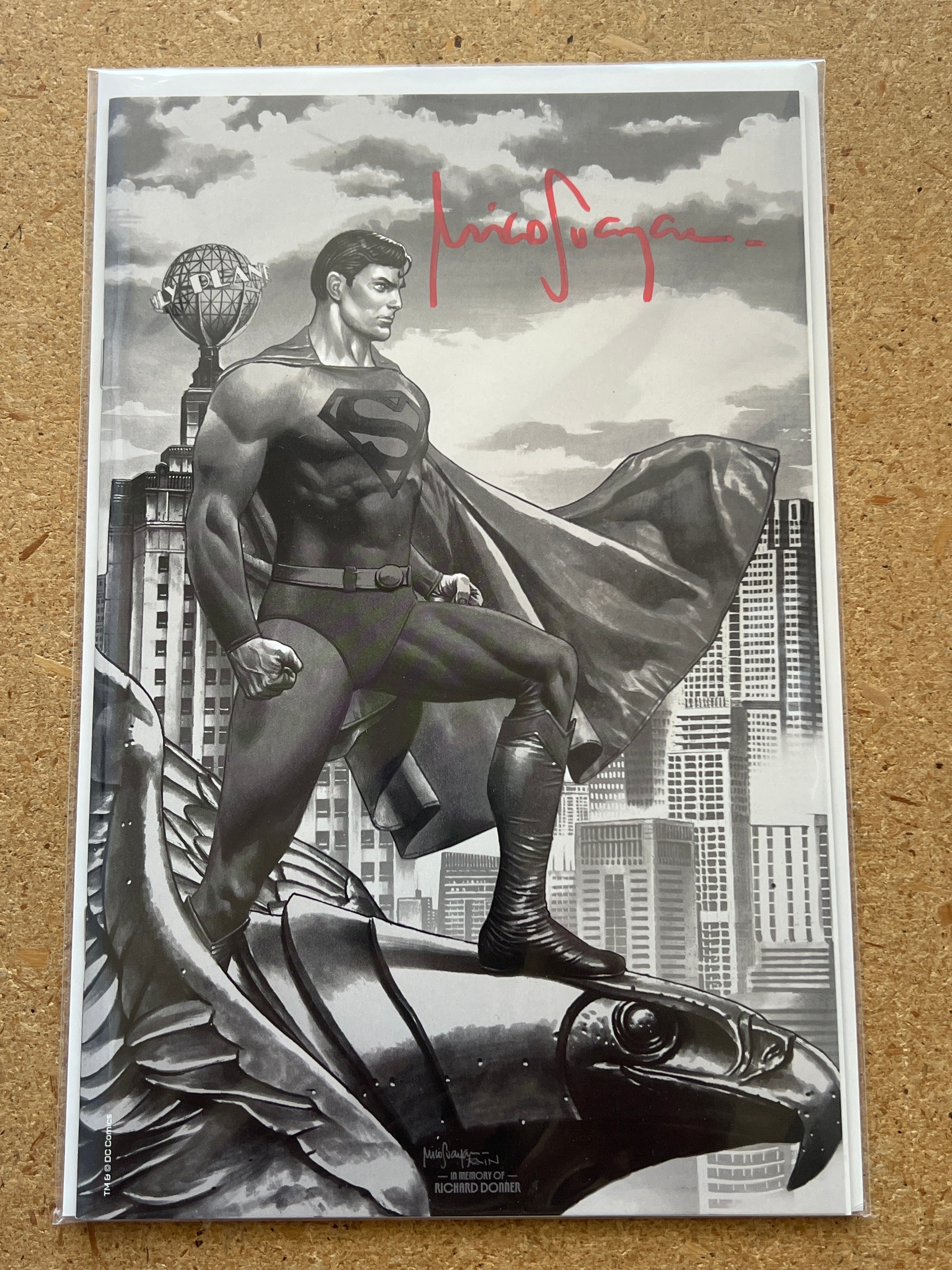 SUPERMAN '78 SKETCH VARIANT SIGNED BY MICO SUAYAN WITH COA (SS 3)