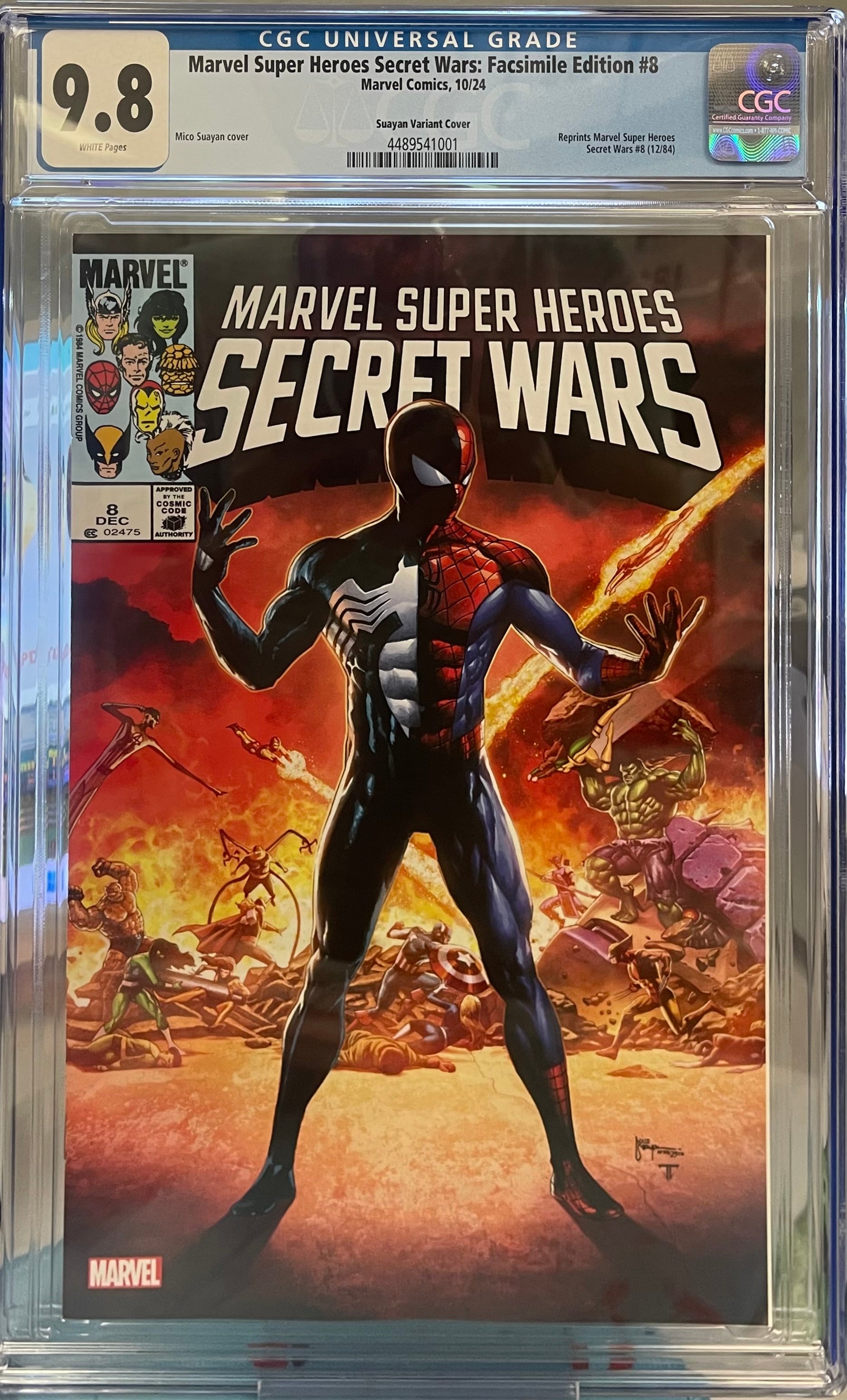 MARVEL SUPER HEROES SECRET WARS #8 MICO SUAYAN EXCLUSIVE VARIANT CGC 9.8 (C79)