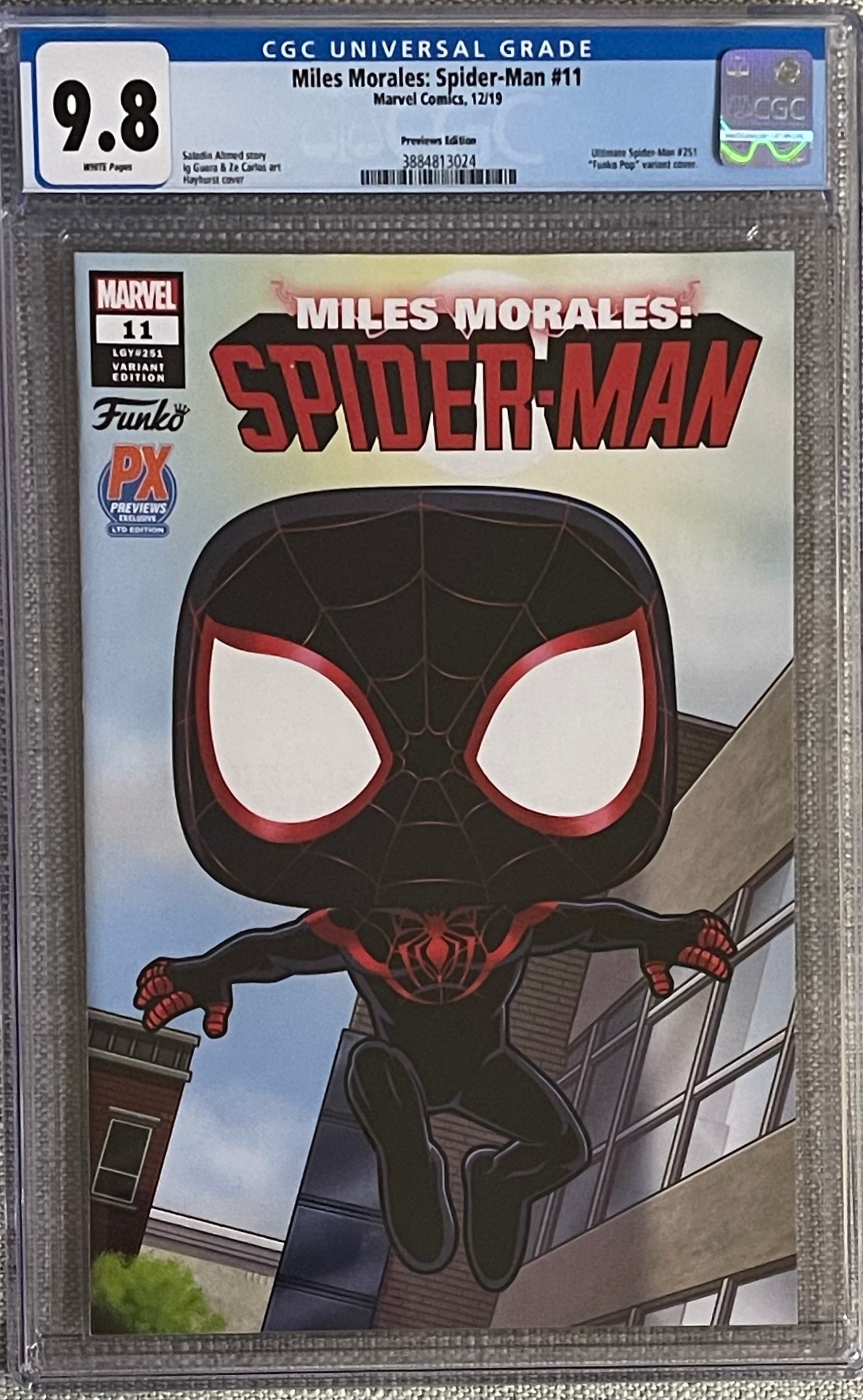 MILES MORALES SPIDER-MAN #11 FUNKO PREVIEW EDITION CGC 9.8 (C108)