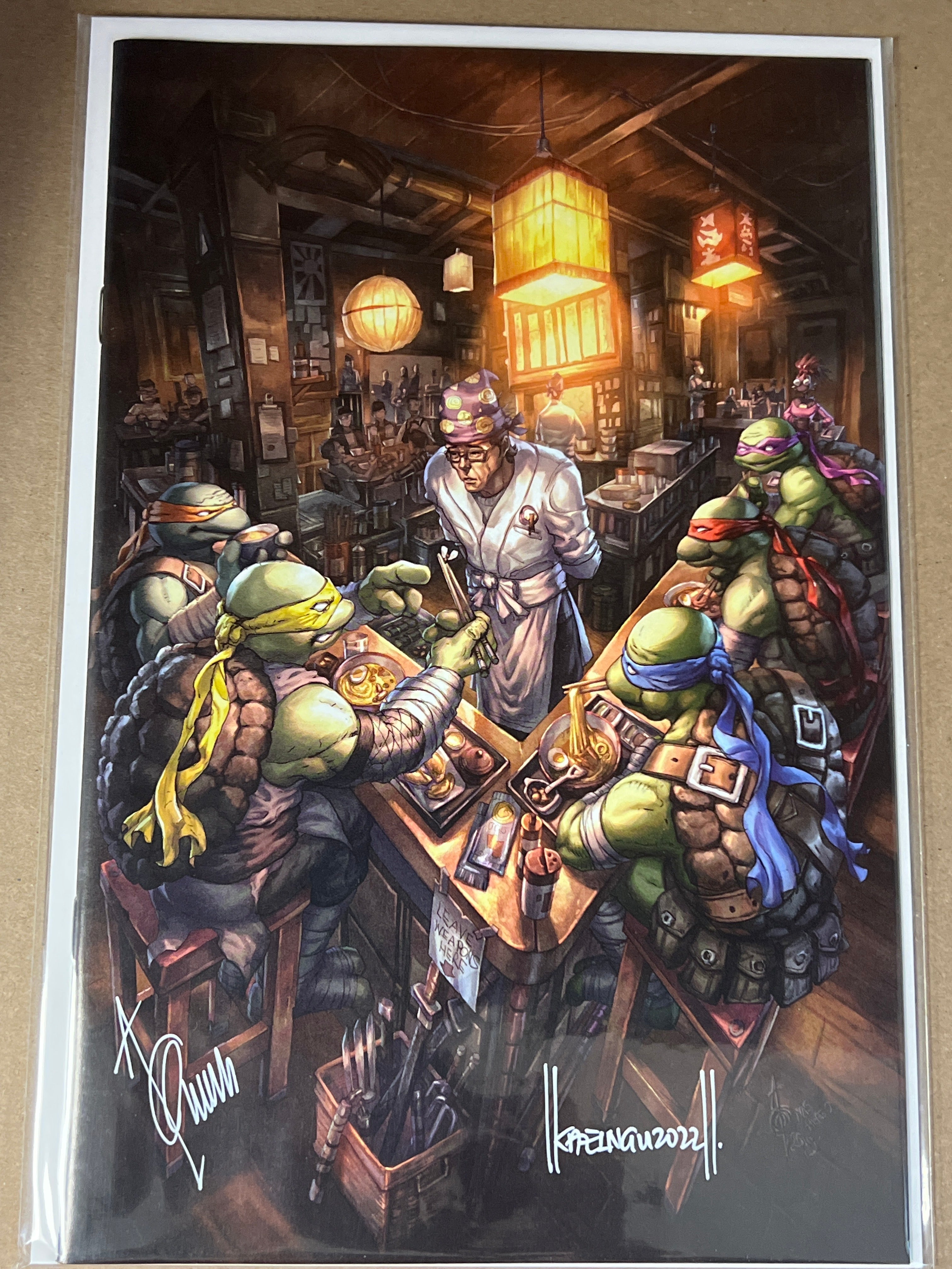 TMNT #101 VIRGIN VARIANT SIGNED BY ALAN QUAH AND KAEL NGU WITH COA (SS4)