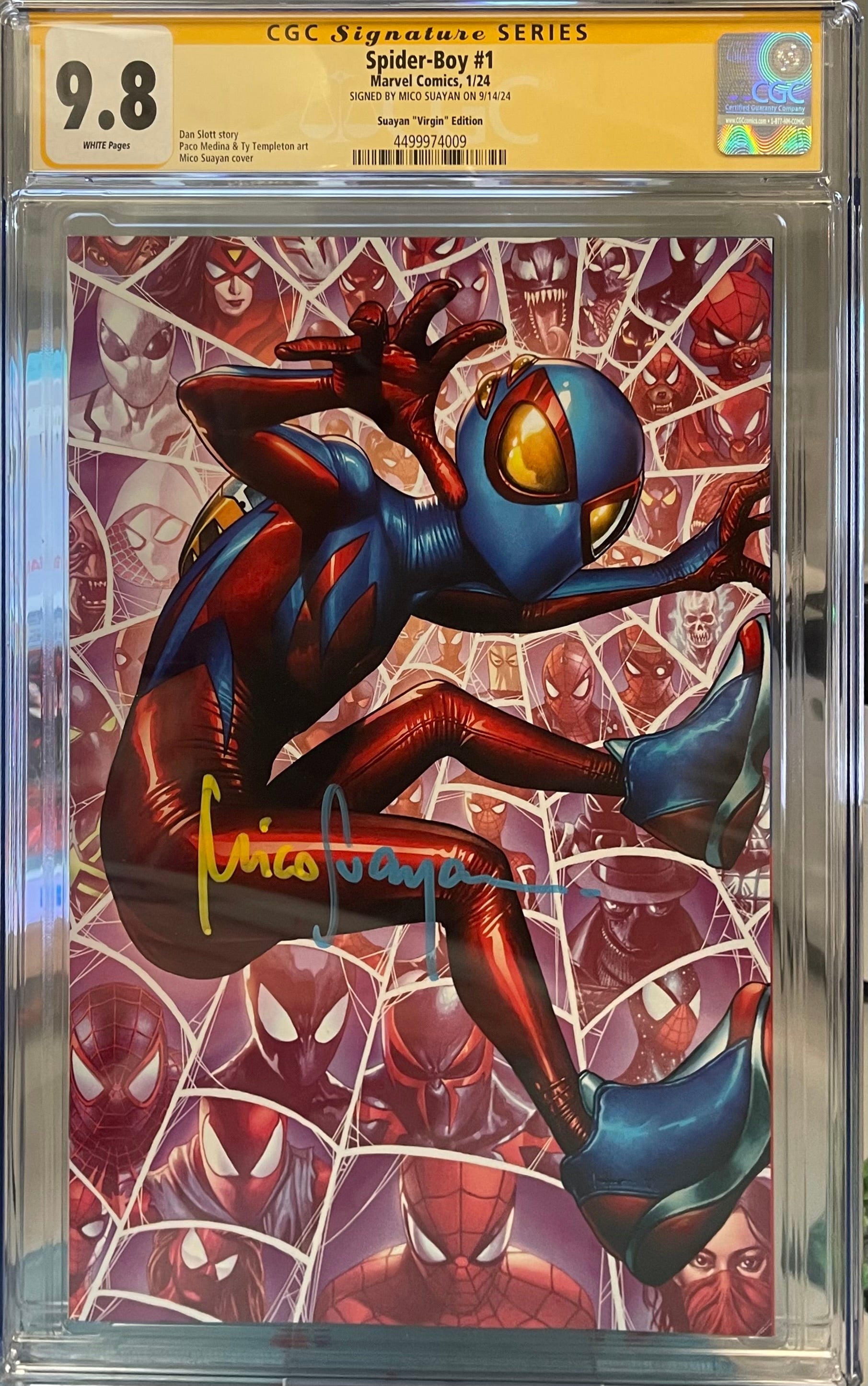 SPIDER-BOY #1 MICO SUAYAN EXCLUSIVE VIRGIN EDITION MULTICOLOR SIG BY MICO SUAYAN CGC 9.8 (C69)