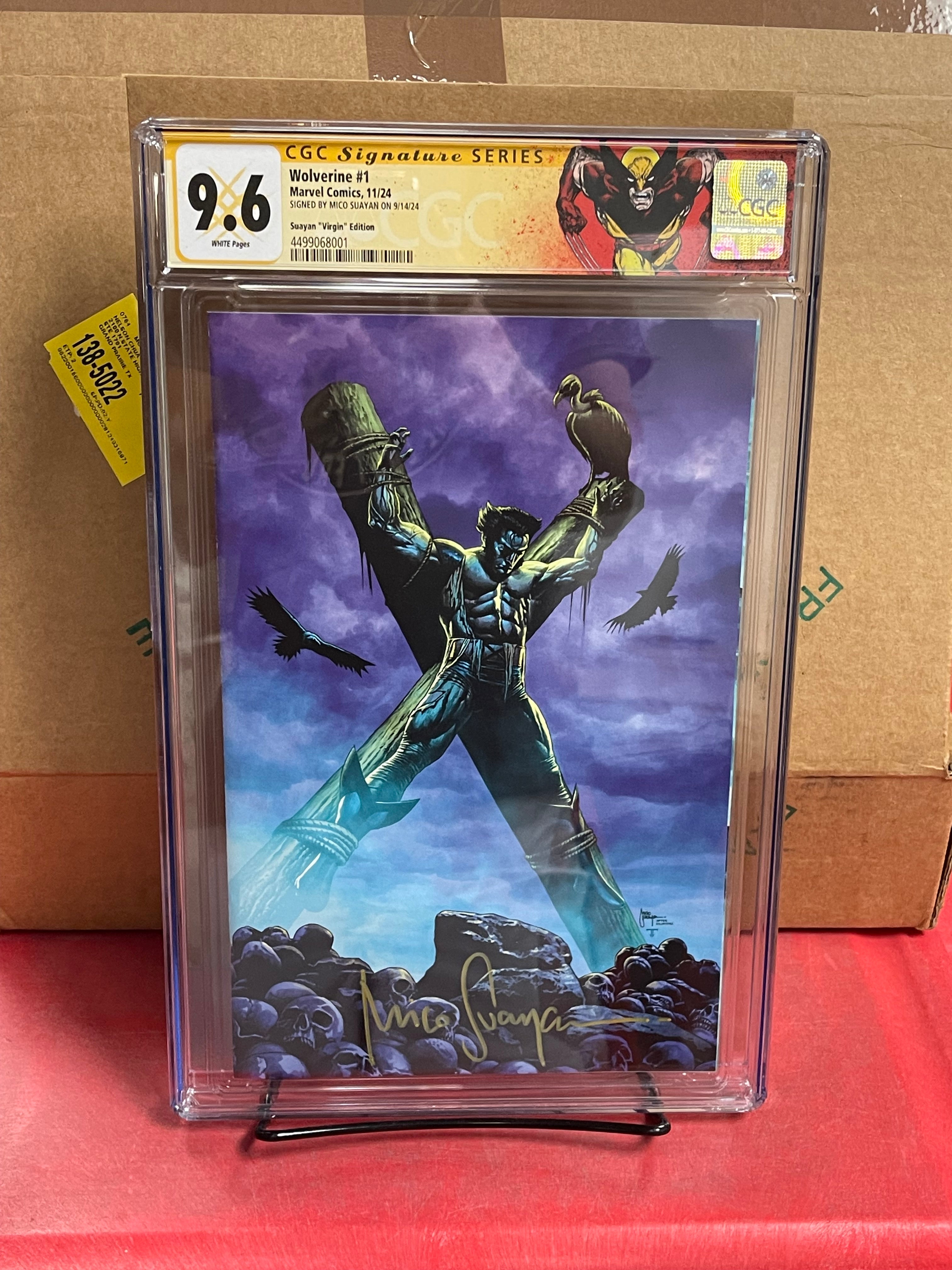 WOLVERINE #1 MICO SUAYAN EXCLUSIVE SIGNED BY MICO SUAYAN CGC 9.6 W/WOLVERINE CUSTOM LABEL(C82)