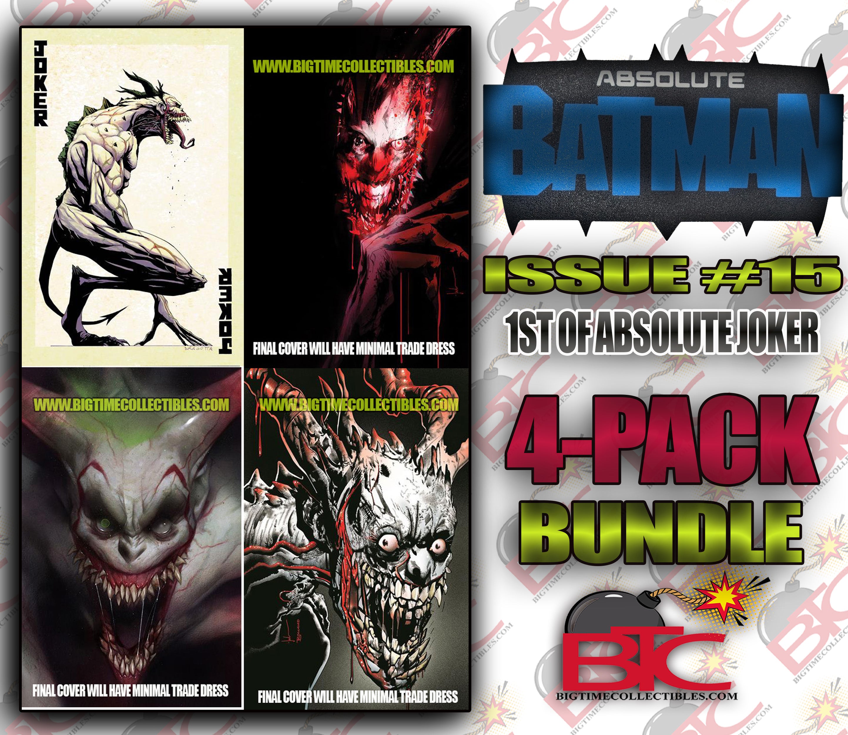 ABSOLUTE BATMAN #15 FIRST APPEARANCE OF ABSOLUTE JOKER 4-PACK BUNDLE -- [Expected In Stock Date : 12-10-25]