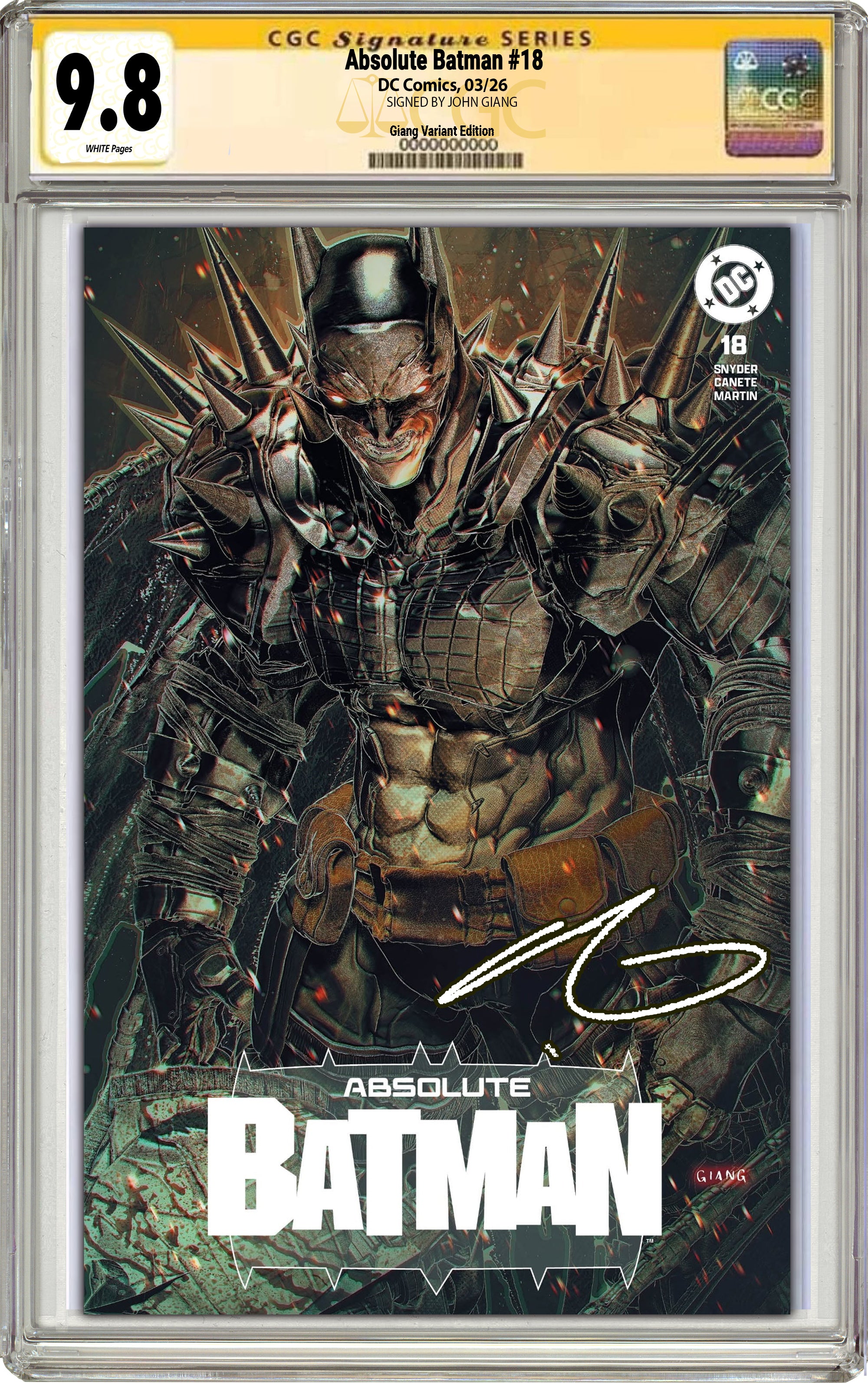 ABSOLUTE BATMAN #18 JOHN GIANG MEGACON EXCLUSIVE VARIANT COVERS  [03-18-26]