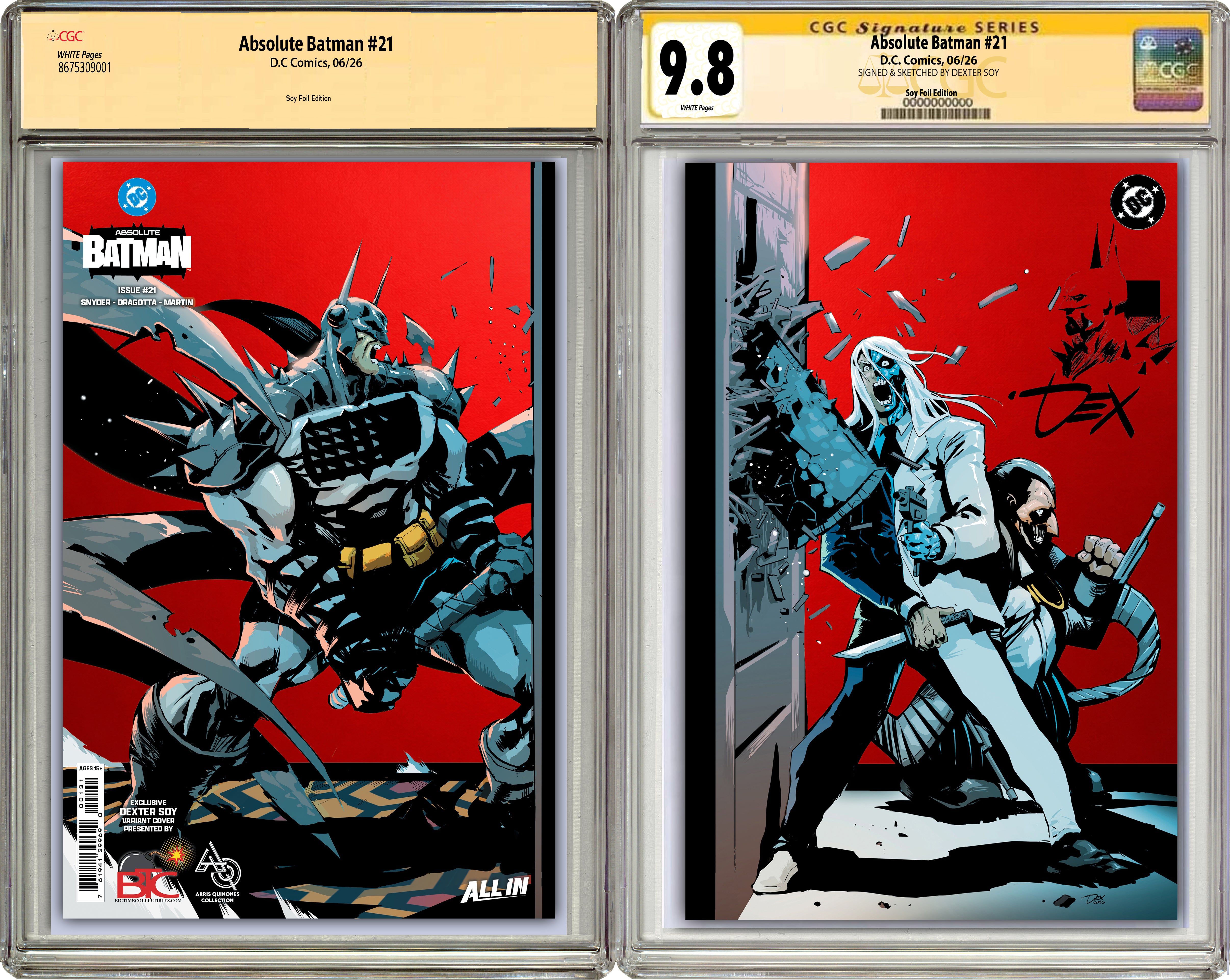 ABSOLUTE BATMAN #21 DEXTER SOY HEROES CON EXCLUSIVE WRAPAROUND VARIANT COVERS -- [06-10-26]