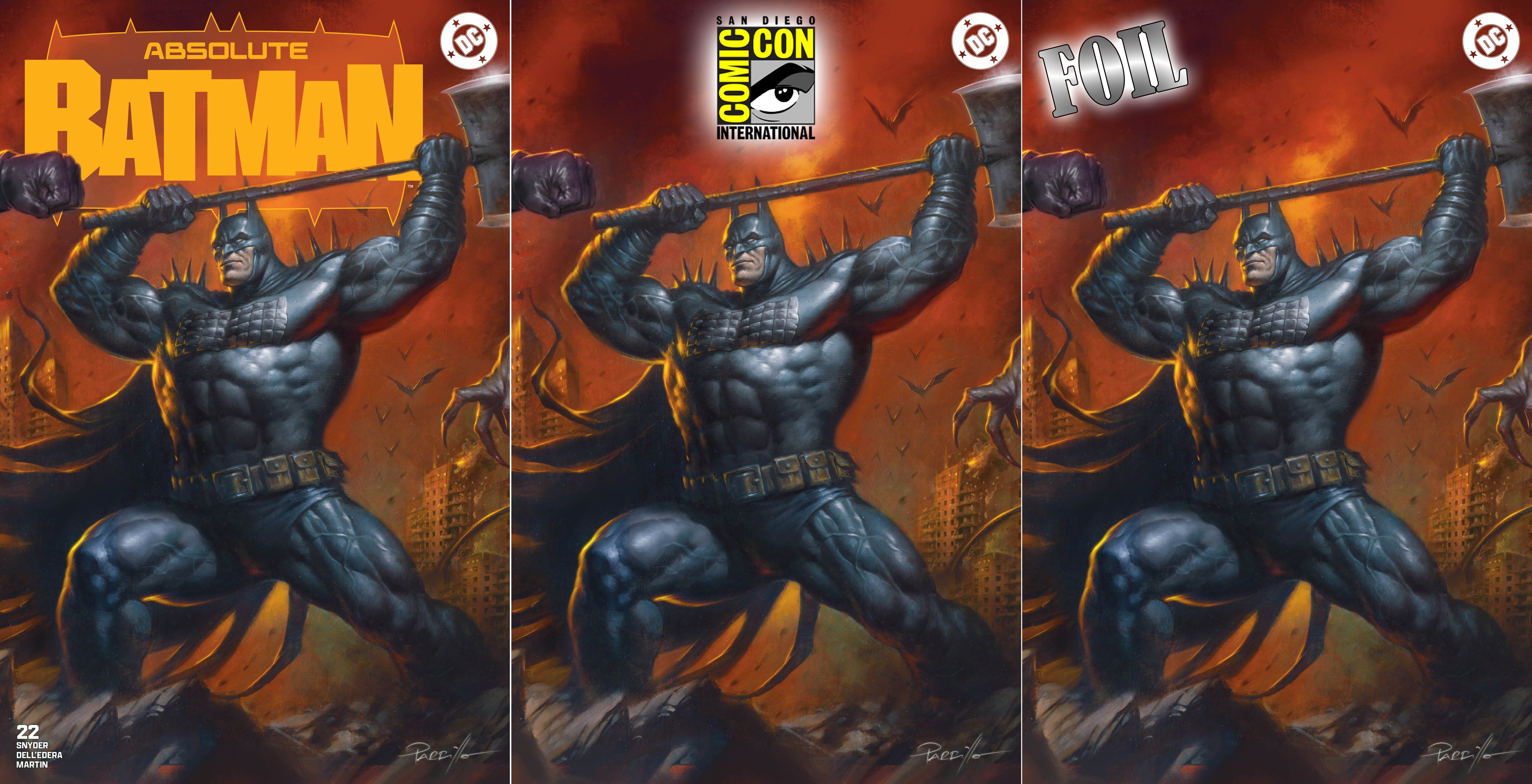 ABSOLUTE BATMAN #22 LUCIO PARRILLO SDCC EXCLUSIVE VARIANT COVERS (CONNECTS TO ISSUE #21 & #23)