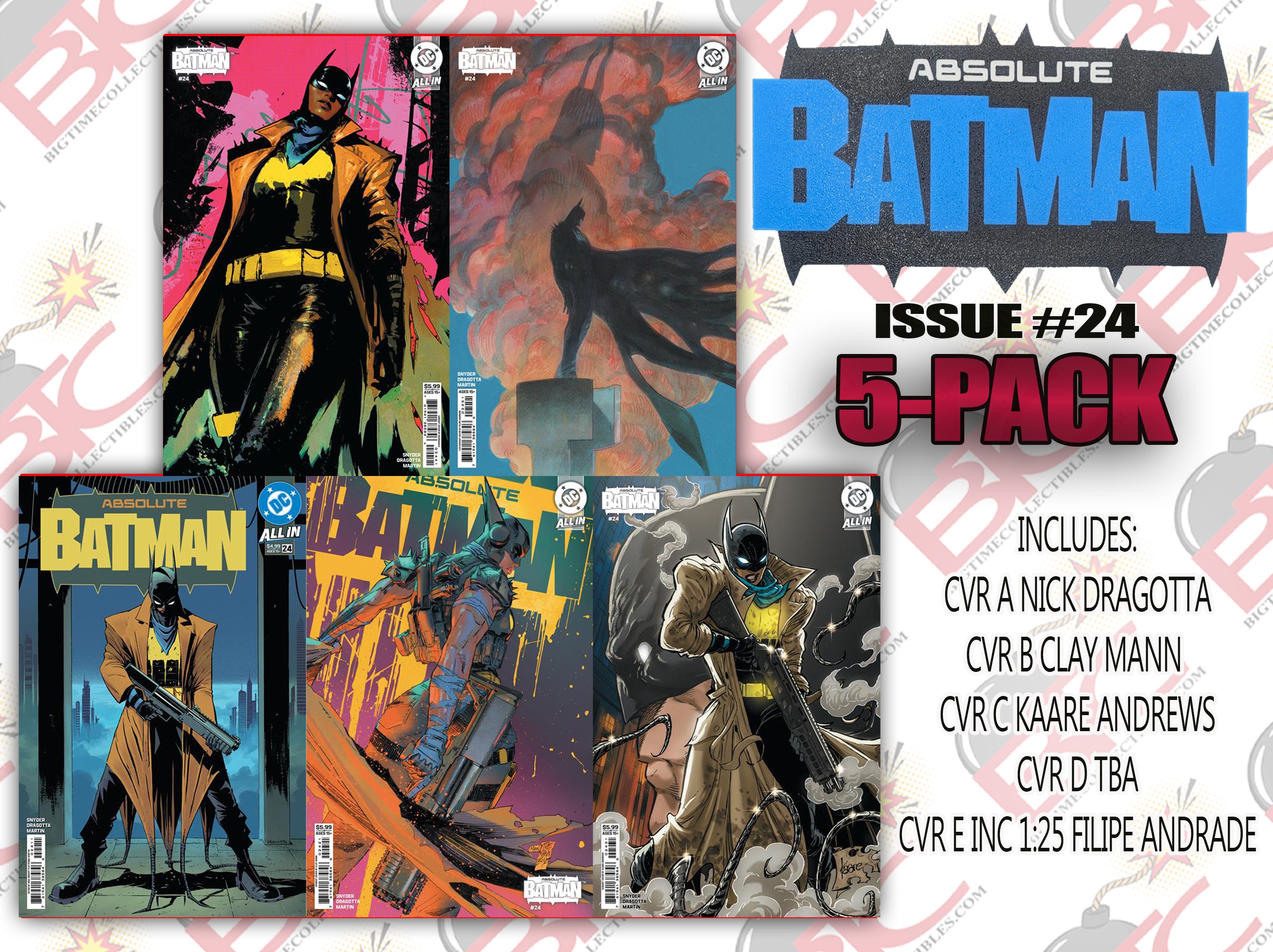 ABSOLUTE BATMAN #24 BTC 5-PACK BUNDLE W/1:25 VARIANT -- [9/23/2026]