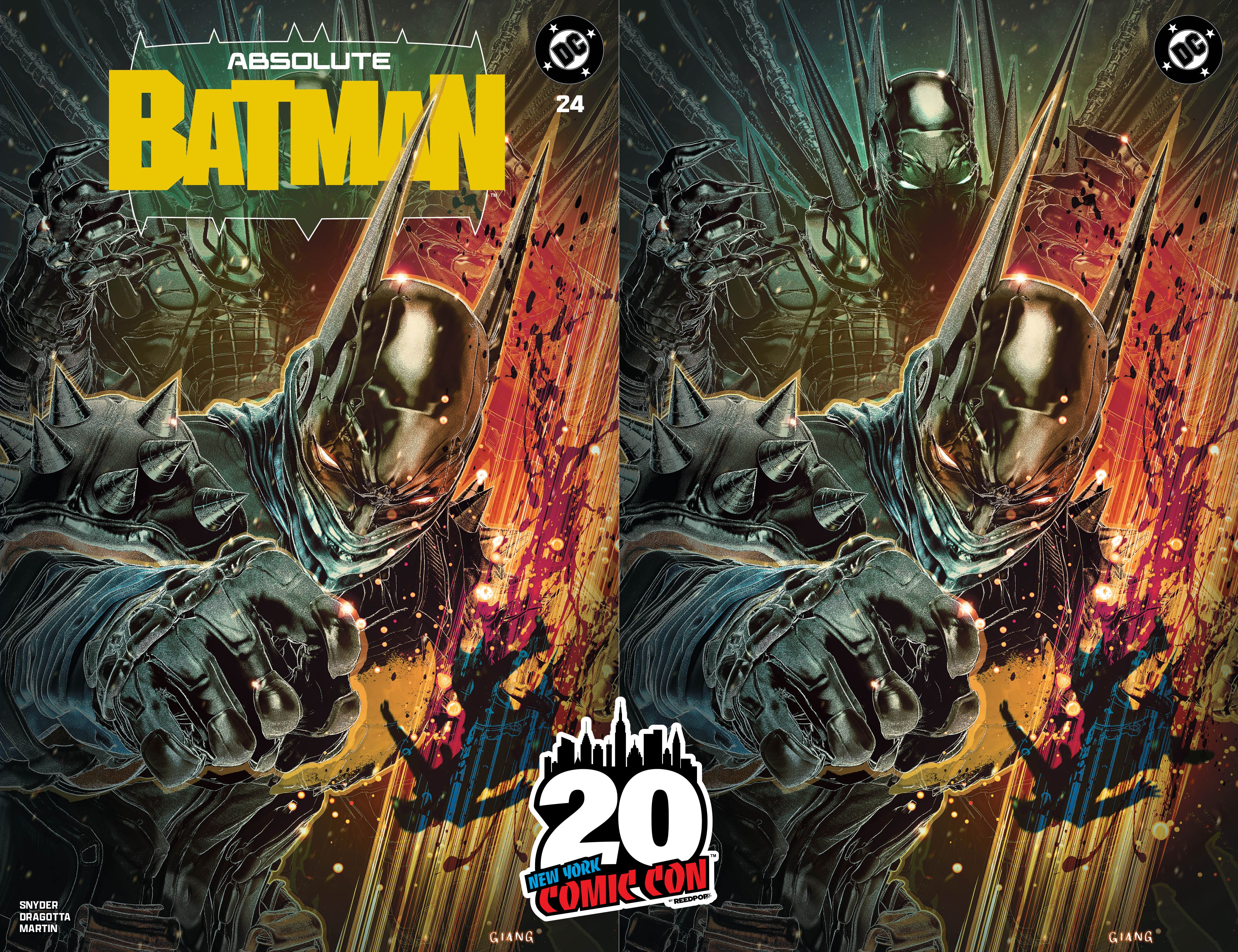 ABSOLUTE BATMAN #24 JOHN GIANG NYCC EXCLUSIVE VARIANT COVERS (RAW EDITION)