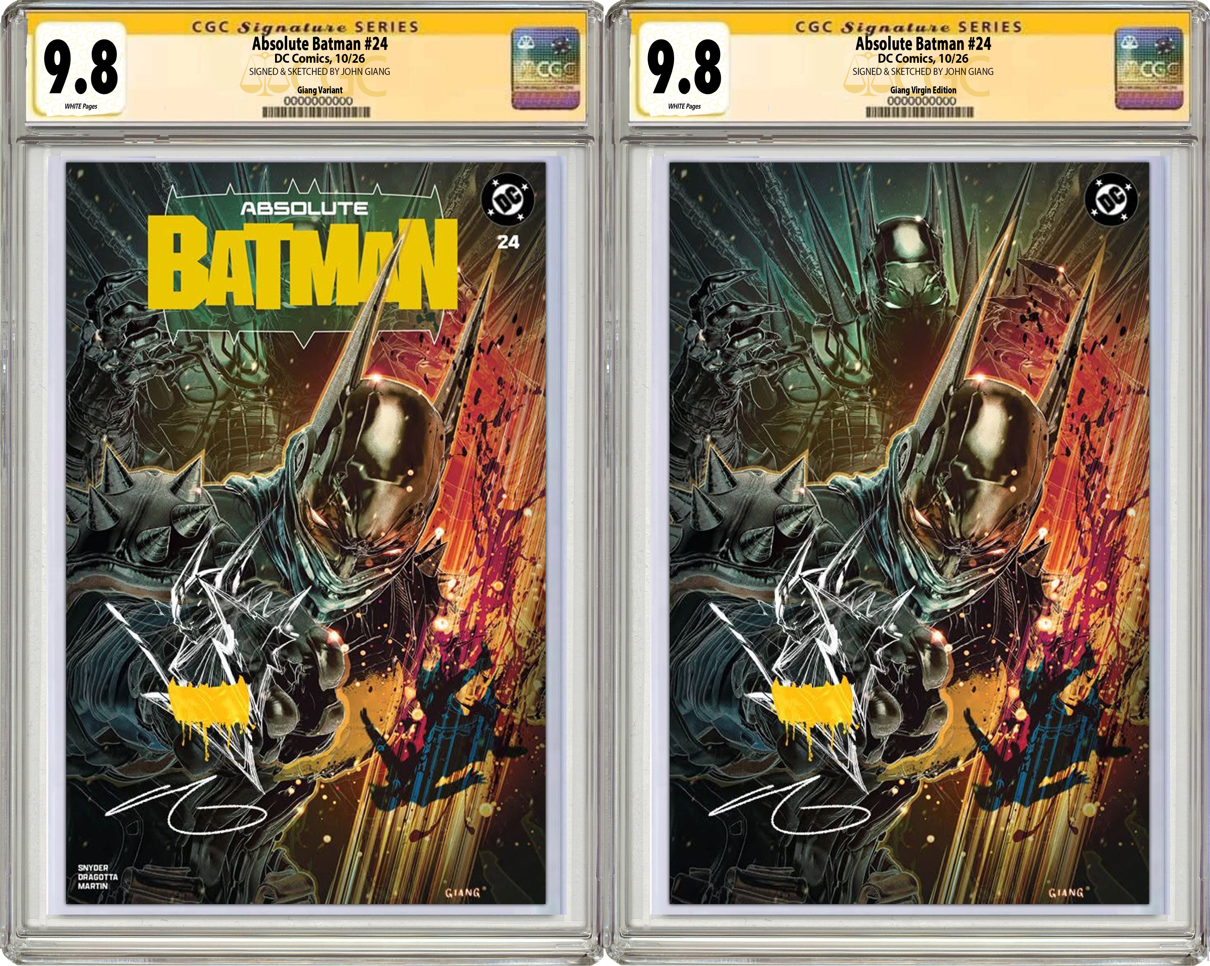 ABSOLUTE BATMAN #24 JOHN GIANG NYCC EXCLUSIVE VARIANT COVERS (CGC GRADED EDITION)