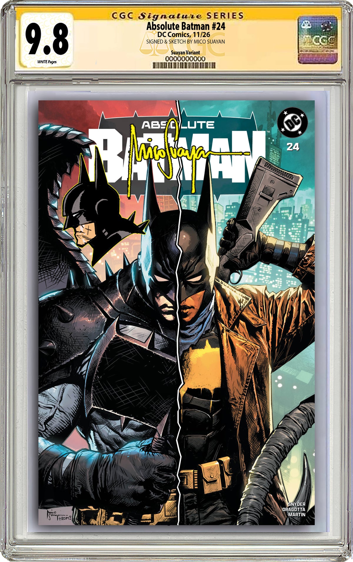 ABSOLUTE BATMAN #24 MICO SUAYAN NYCC EXCLUSIVE VARIANT COVERS (GRADED EDITION)