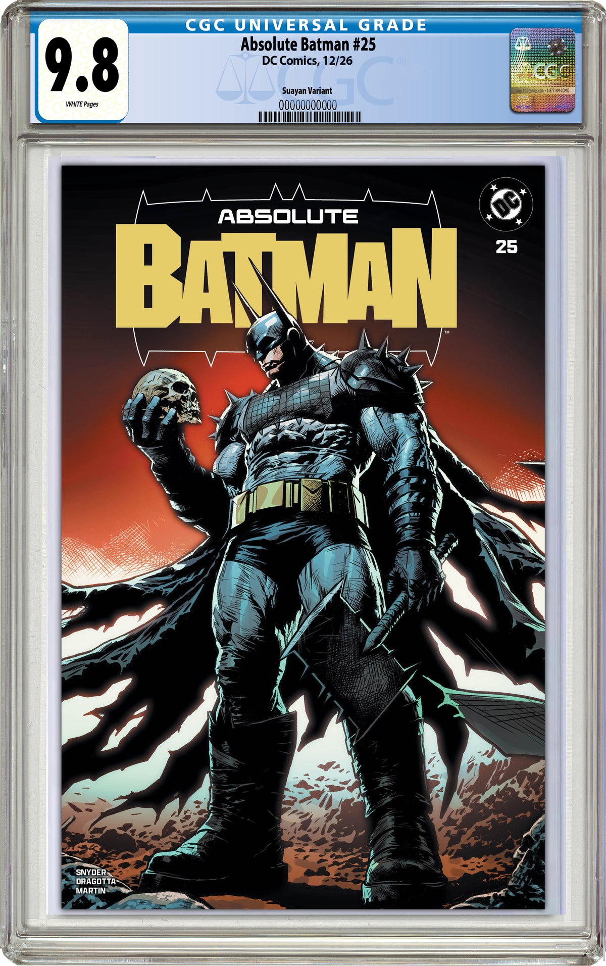 ABSOLUTE BATMAN #25 MICO SUAYAN SGCC EXCLUSIVE VARIANT COVERS (GRADED EDITION)