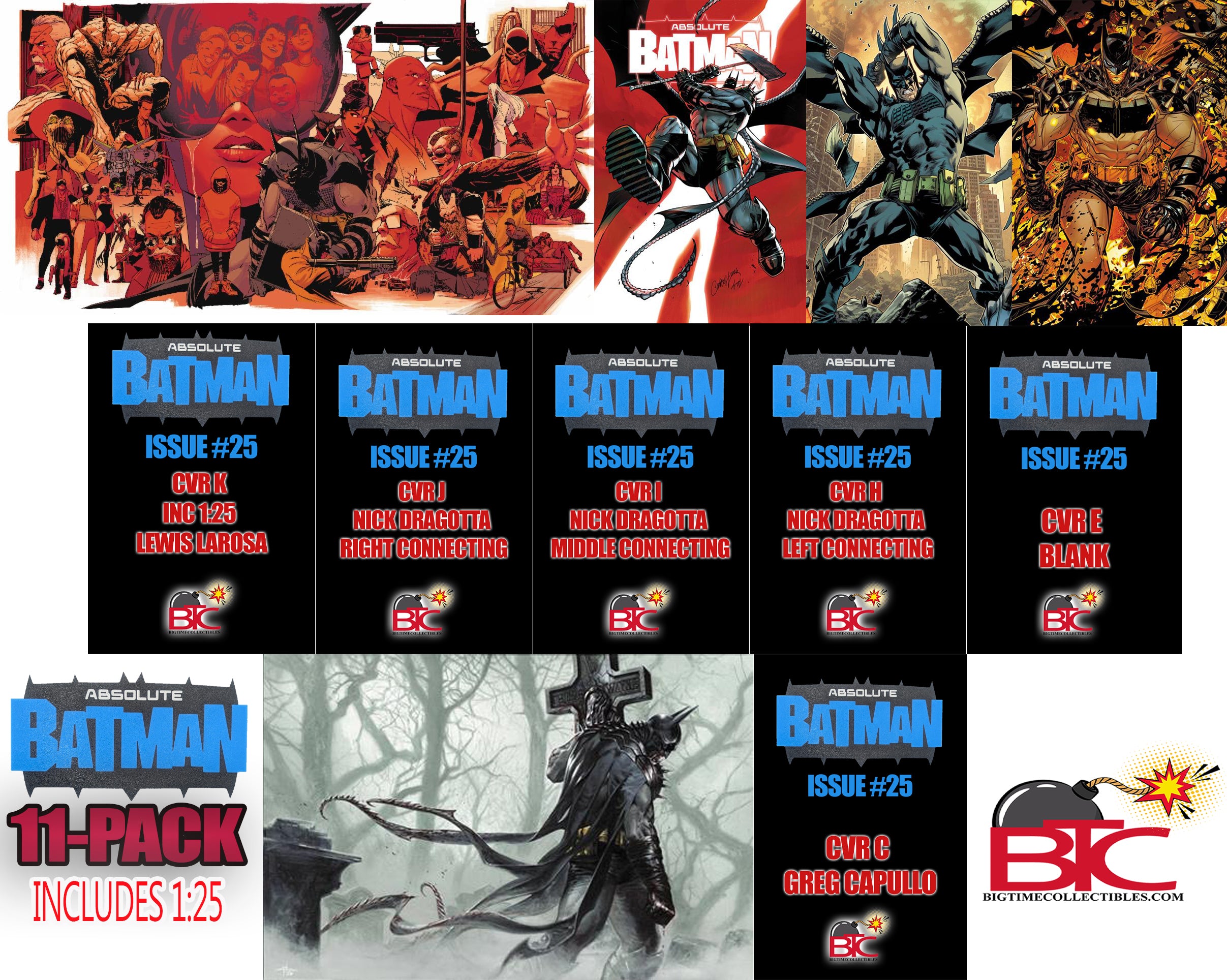 ABSOLUTE BATMAN #25 BTC 11-PACK BUNDLE INCLUDING 1:25 VARIANT  -- [10/28/2026 ]