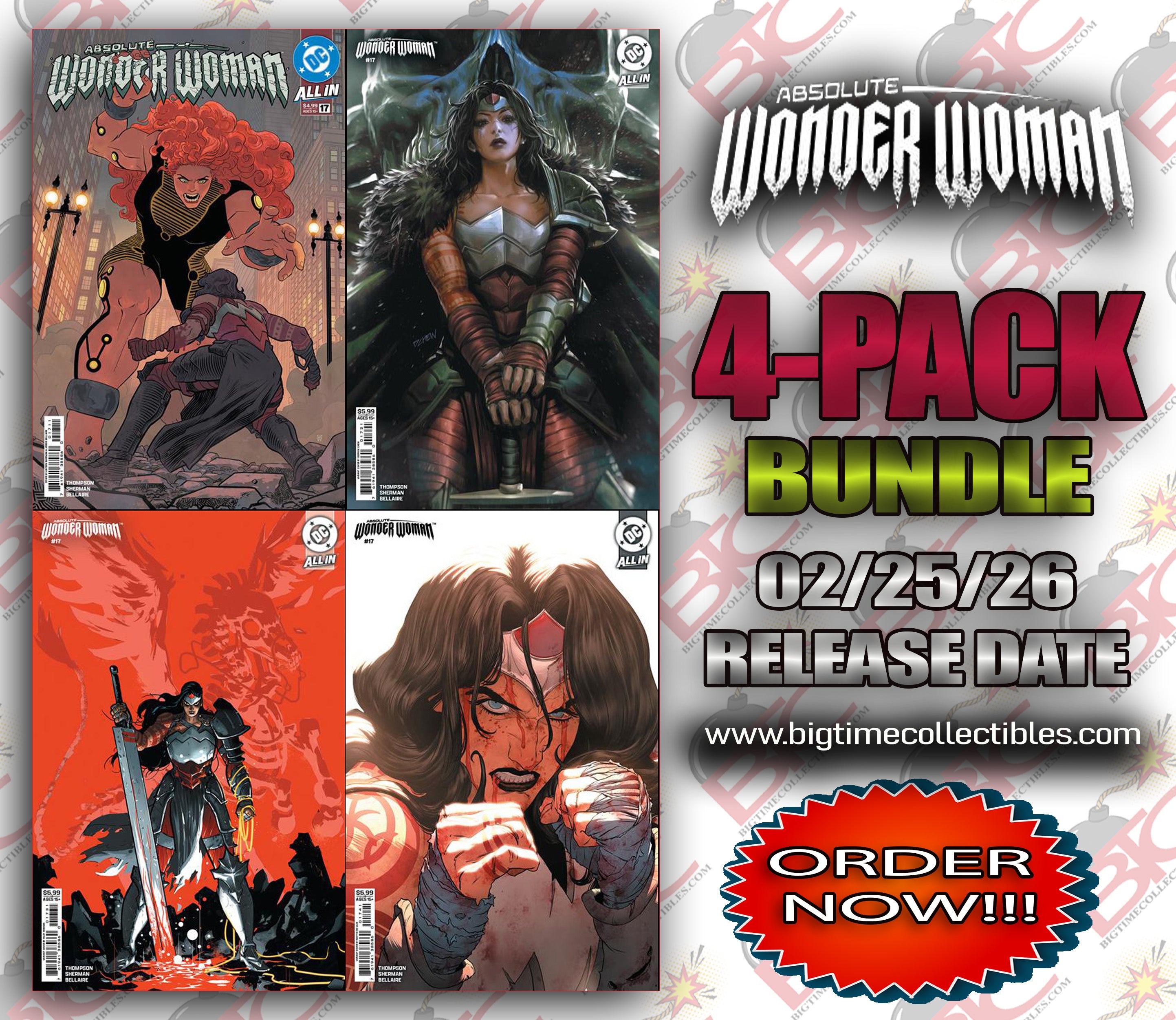ABSOLUTE WONDER WOMAN #17 4-PACK BUNDLE [02-25-26]