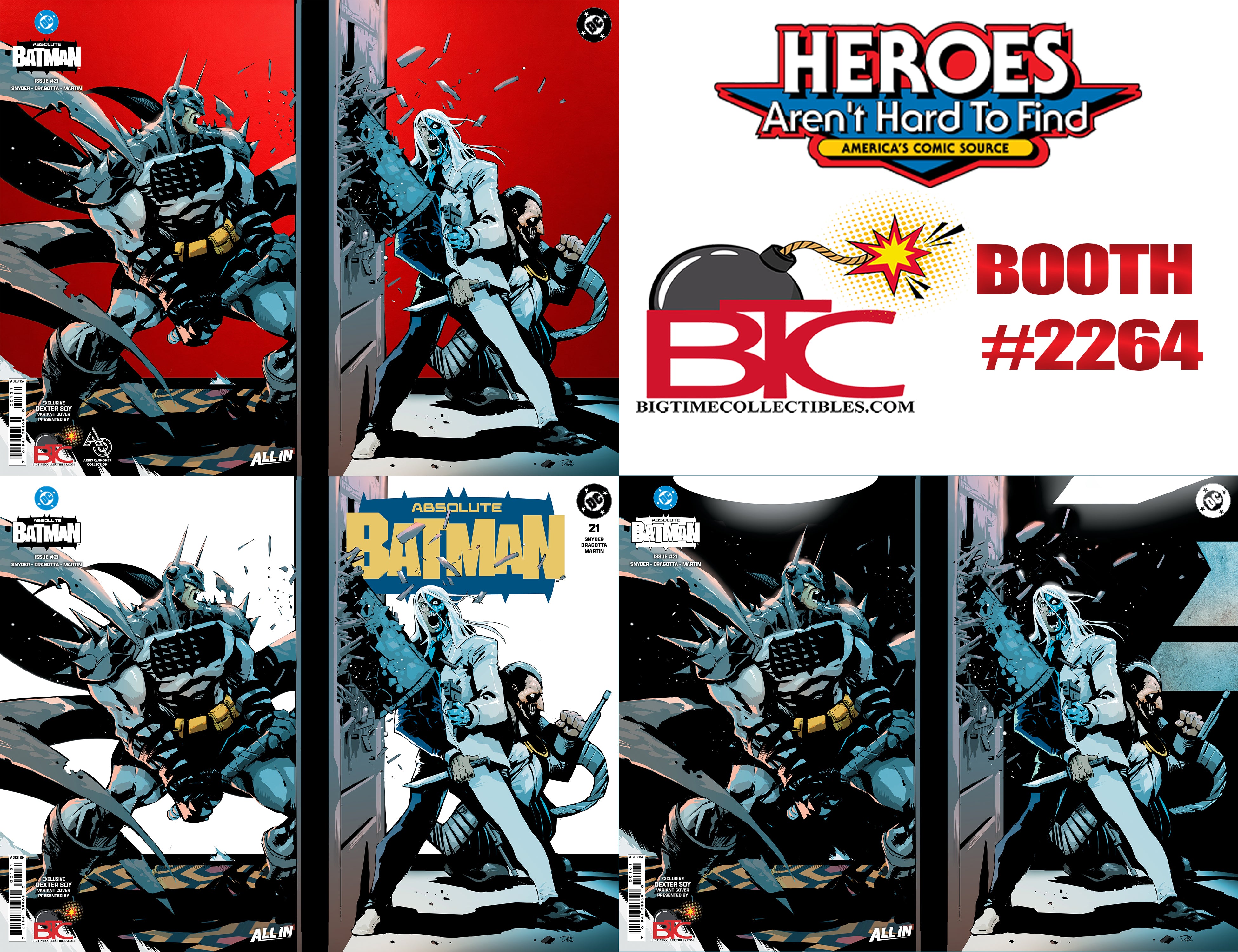 ABSOLUTE BATMAN #21 DEXTER SOY HEROES CON EXCLUSIVE WRAPAROUND VARIANT COVERS -- [06-10-26]