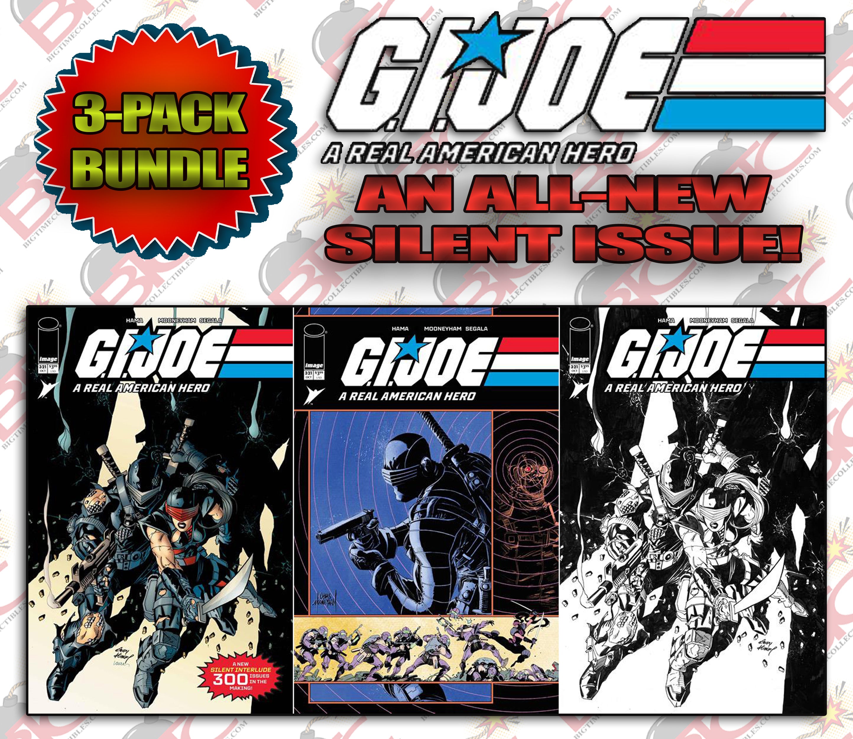 GI JOE A REAL AMERICAN HERO #321 SILENT ISSUE 3-PACK BUNDLE -- [Expected In Stock Date : 10-08-25 ]