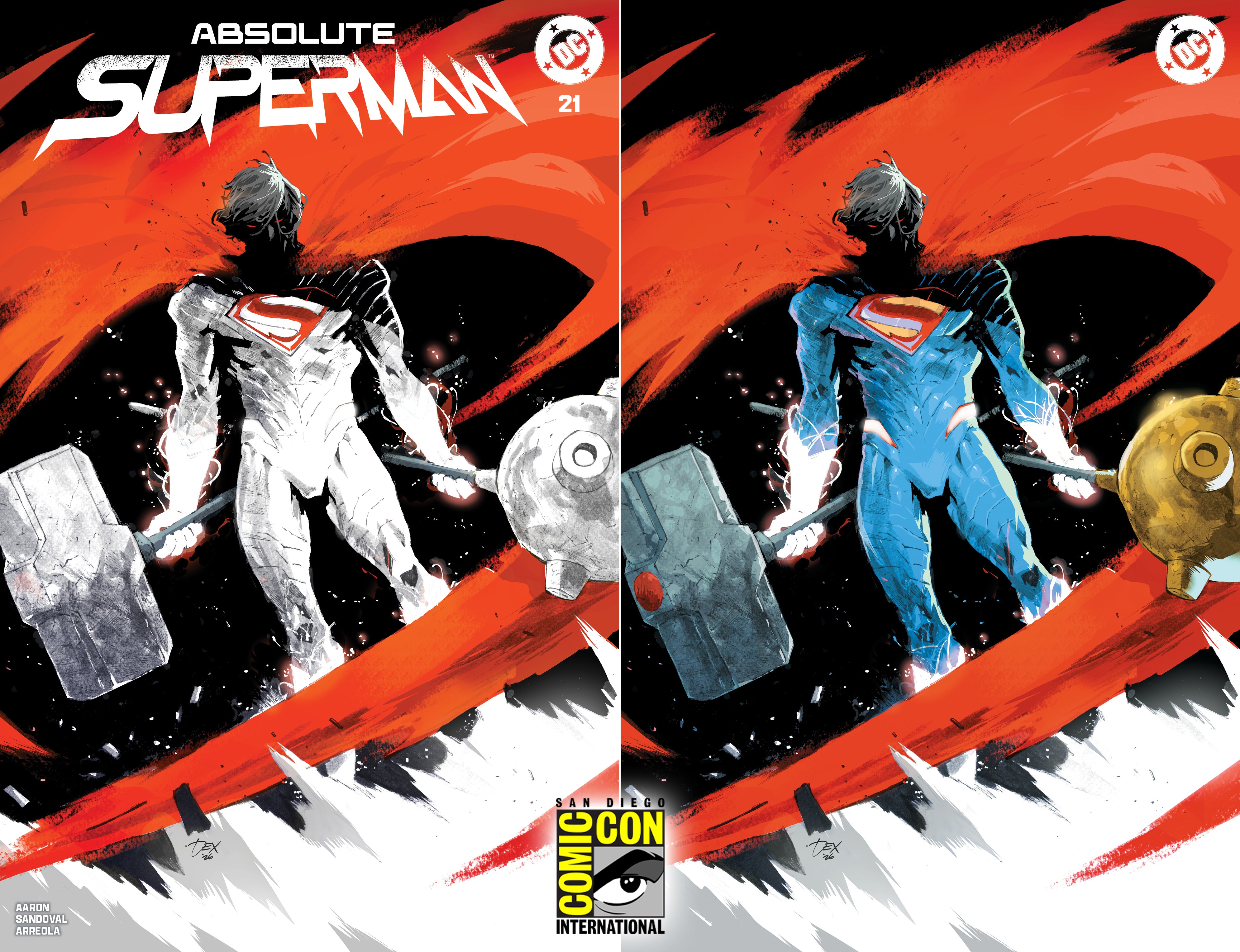 ABSOLUTE SUPERMAN #21 DEXTER SOY SDCC EXCLUSIVE VARIANT COVERS
