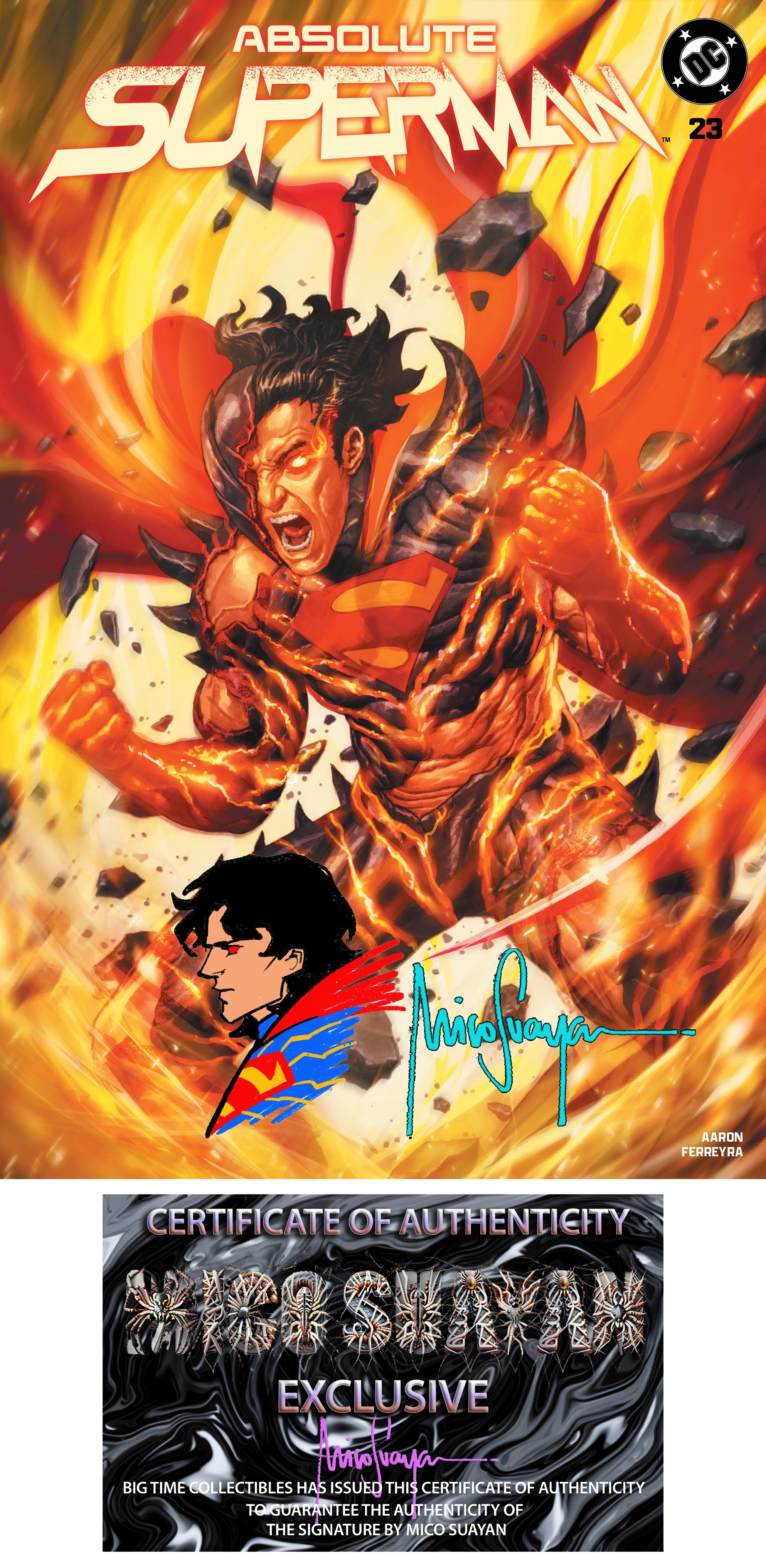 ABSOLUTE SUPERMAN #23 MICO SUAYAN FANEXPO DALLAS EXCLUSIVE VARIANT COVERS (RAW EDITION)-- [9/2/2026 ]