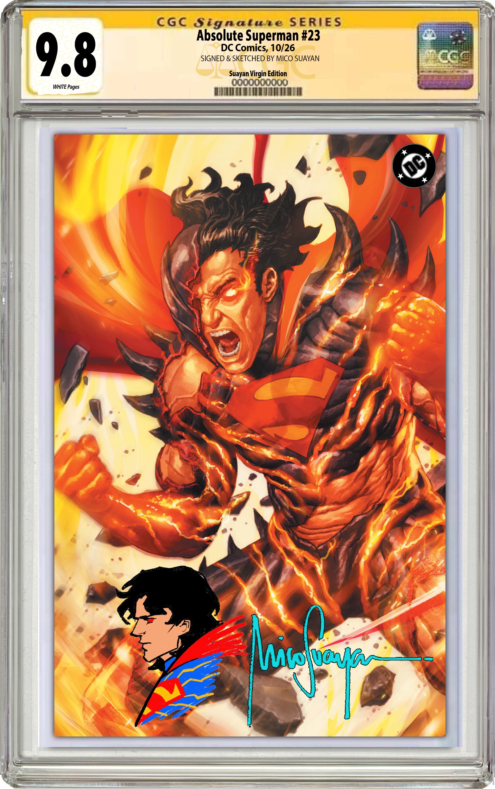 ABSOLUTE SUPERMAN #23 MICO SUAYAN FANEXPO DALLAS EXCLUSIVE VARIANT COVERS (CGC GRADED EDITION)