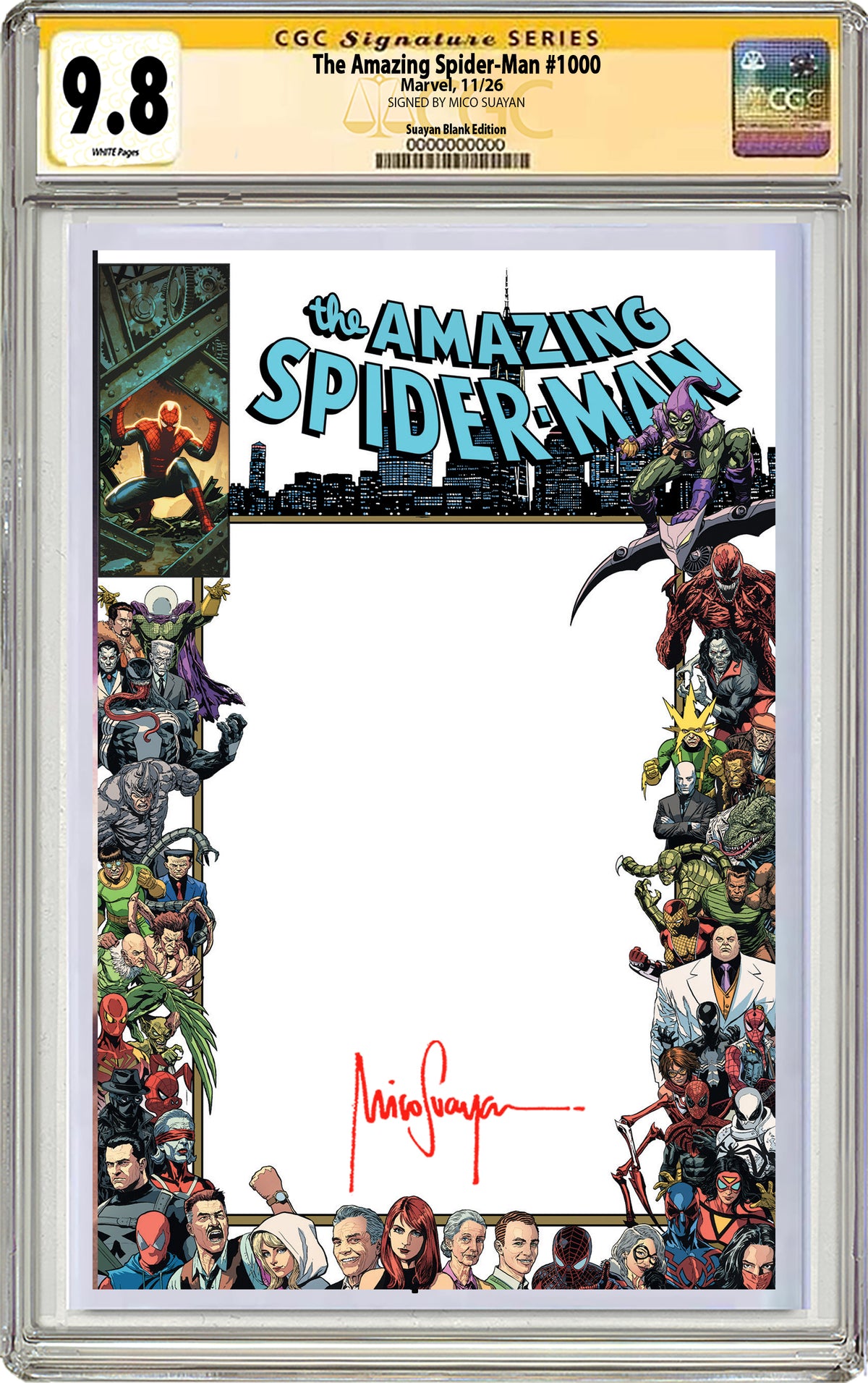 AMAZING SPIDER-MAN #1000 MICO SUAYAN NYCC EXCLUSIVE VARIANT COVERS CGC (GRADED OPTIONS)