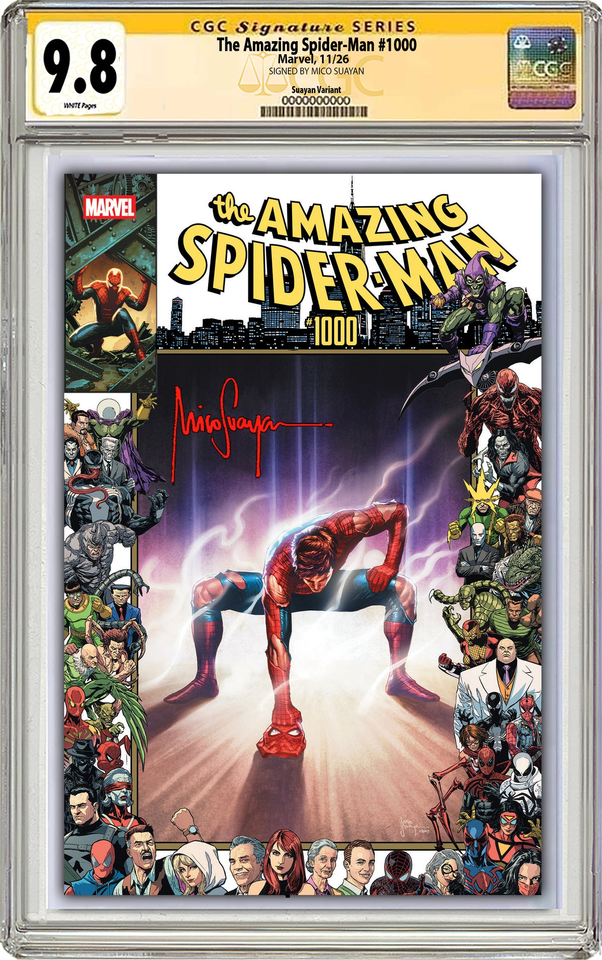 AMAZING SPIDER-MAN #1000 MICO SUAYAN NYCC EXCLUSIVE VARIANT COVERS CGC (GRADED OPTIONS)
