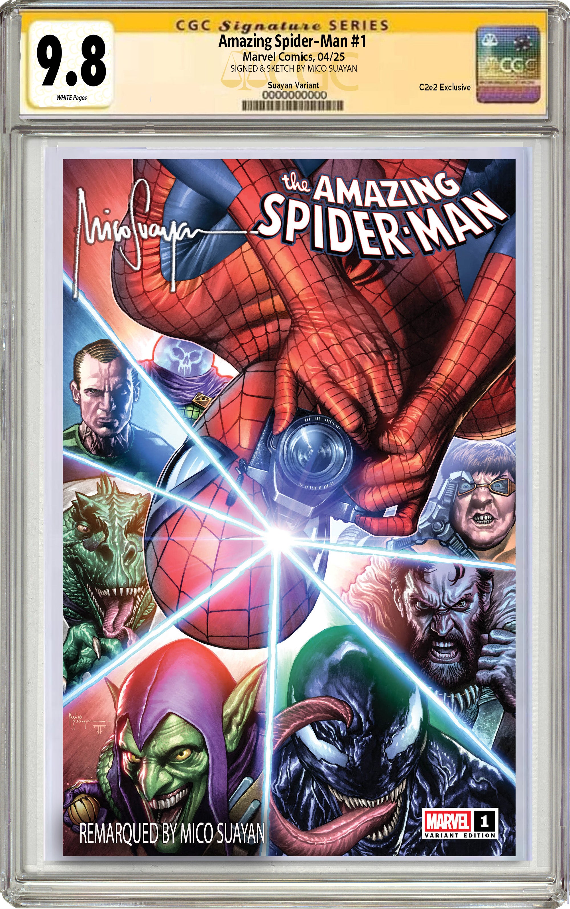 AMAZING SPIDER-MAN #1 MICO SUAYAN C2E2 EXCLUSIVE "SNAP SHOT!!!" VARIANT OPTIONS  04-09-25