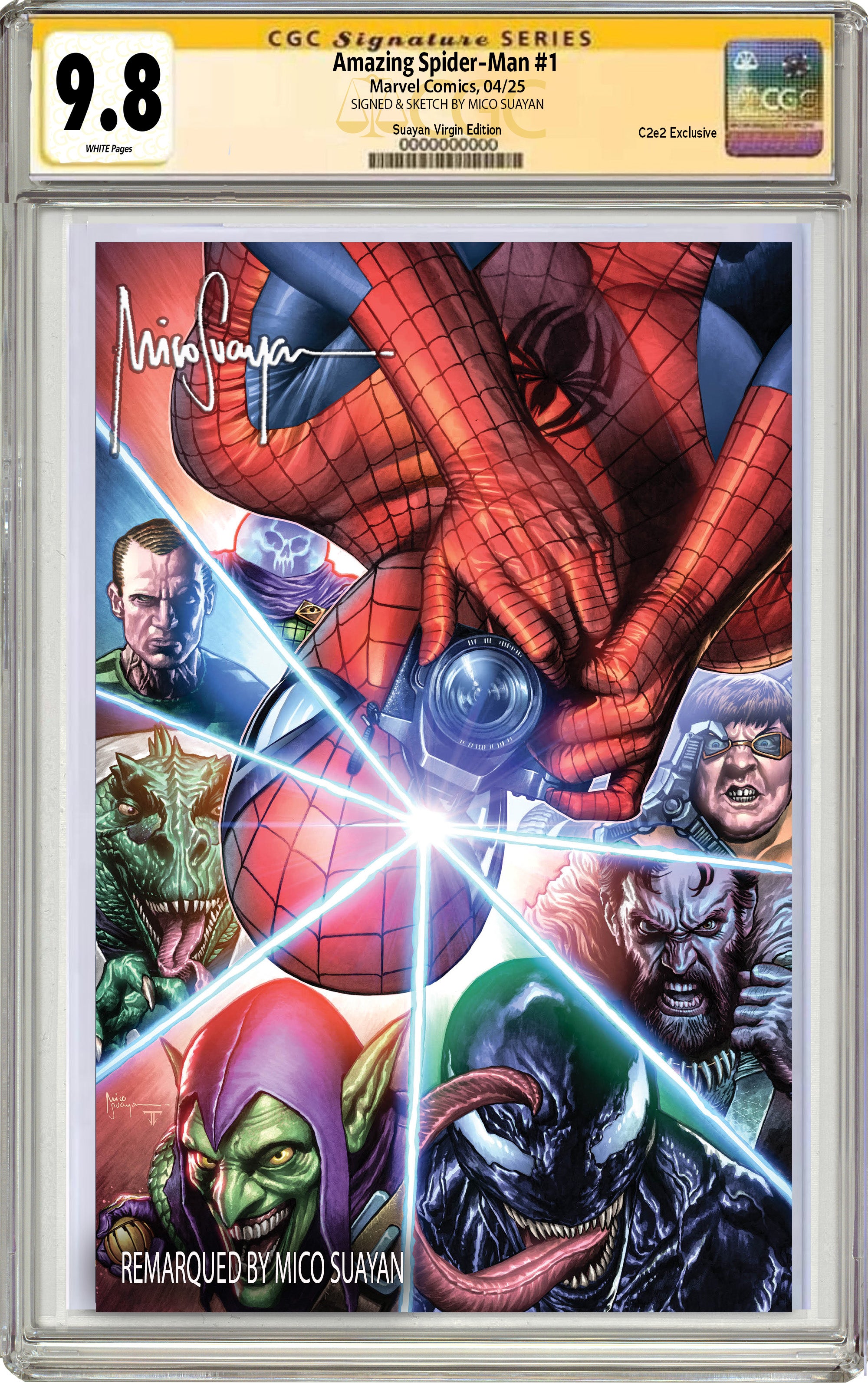 AMAZING SPIDER-MAN #1 MICO SUAYAN C2E2 EXCLUSIVE "SNAP SHOT!!!" VARIANT OPTIONS  04-09-25