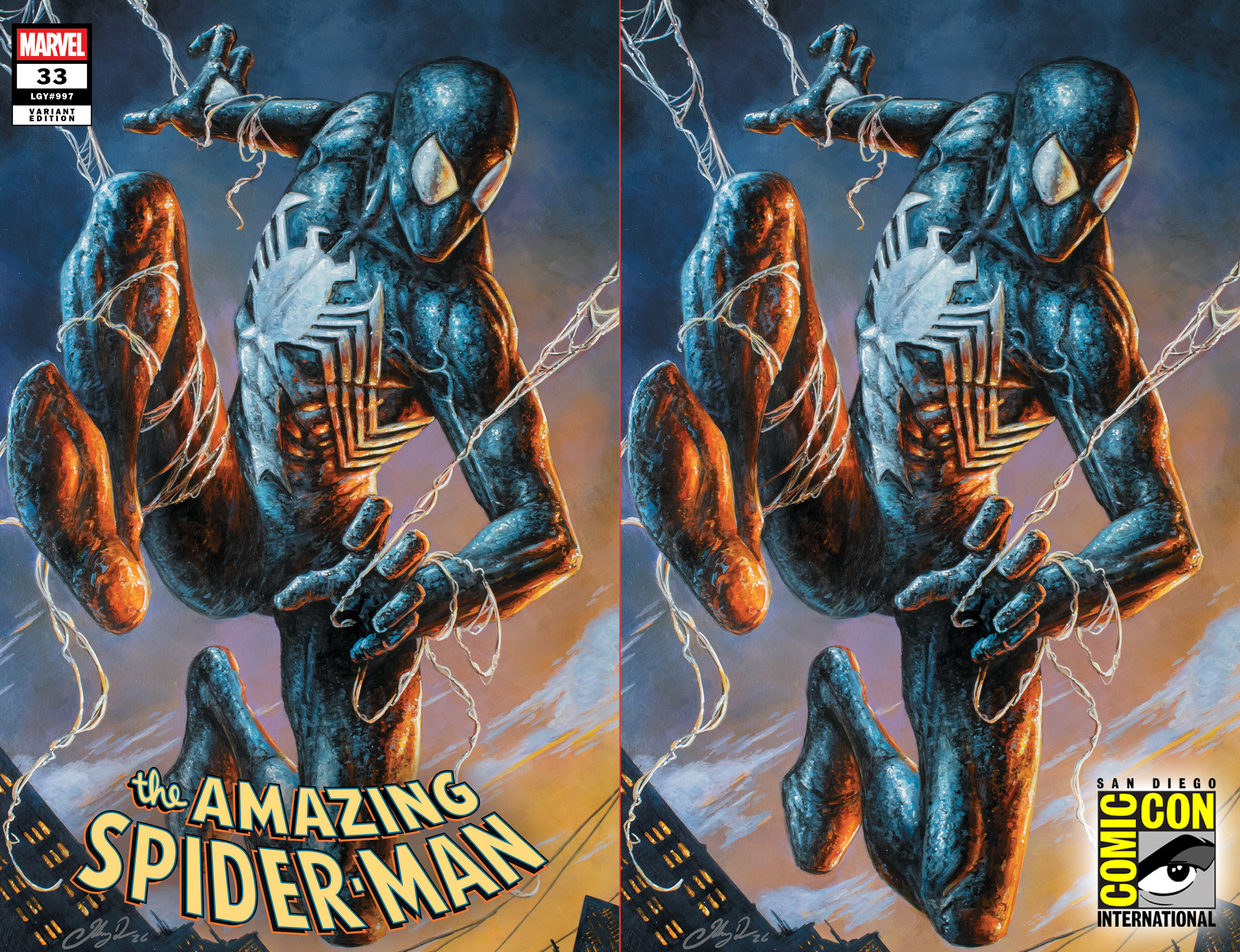 AMAZING SPIDER-MAN #33 JOHNNY DESJARDINS SDCC EXCLUSIVE VARIANT COVERS