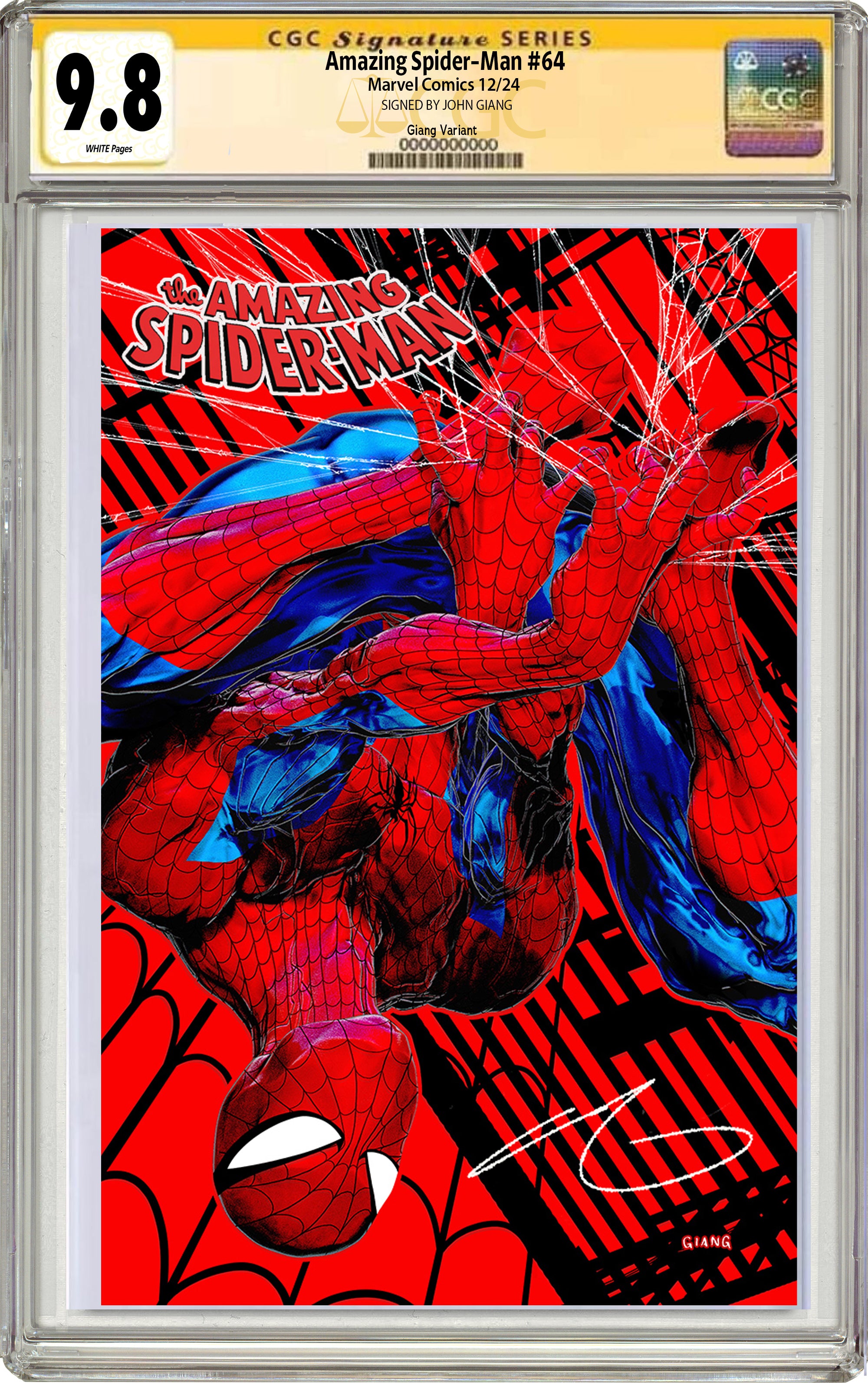 AMAZING SPIDER-MAN #64 JOHN GIANG NEGATIVE BLEED EXCLUSIVE VARIANT OPTIONS 12-25-24