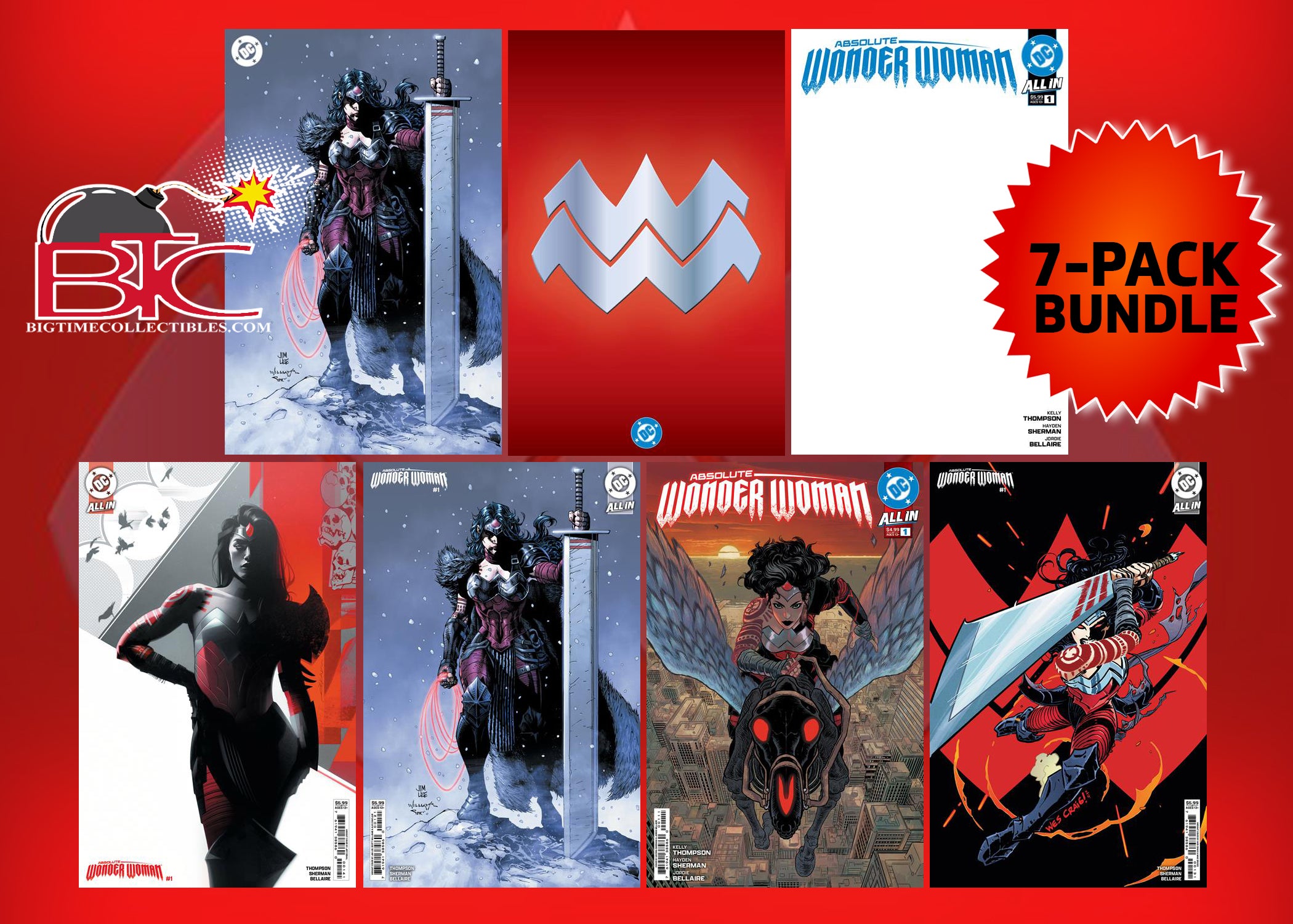 ABSOLUTE WONDER WOMAN #1 7-PACK BUNDLE-- [Expected In Stock Date : 10-23-24]