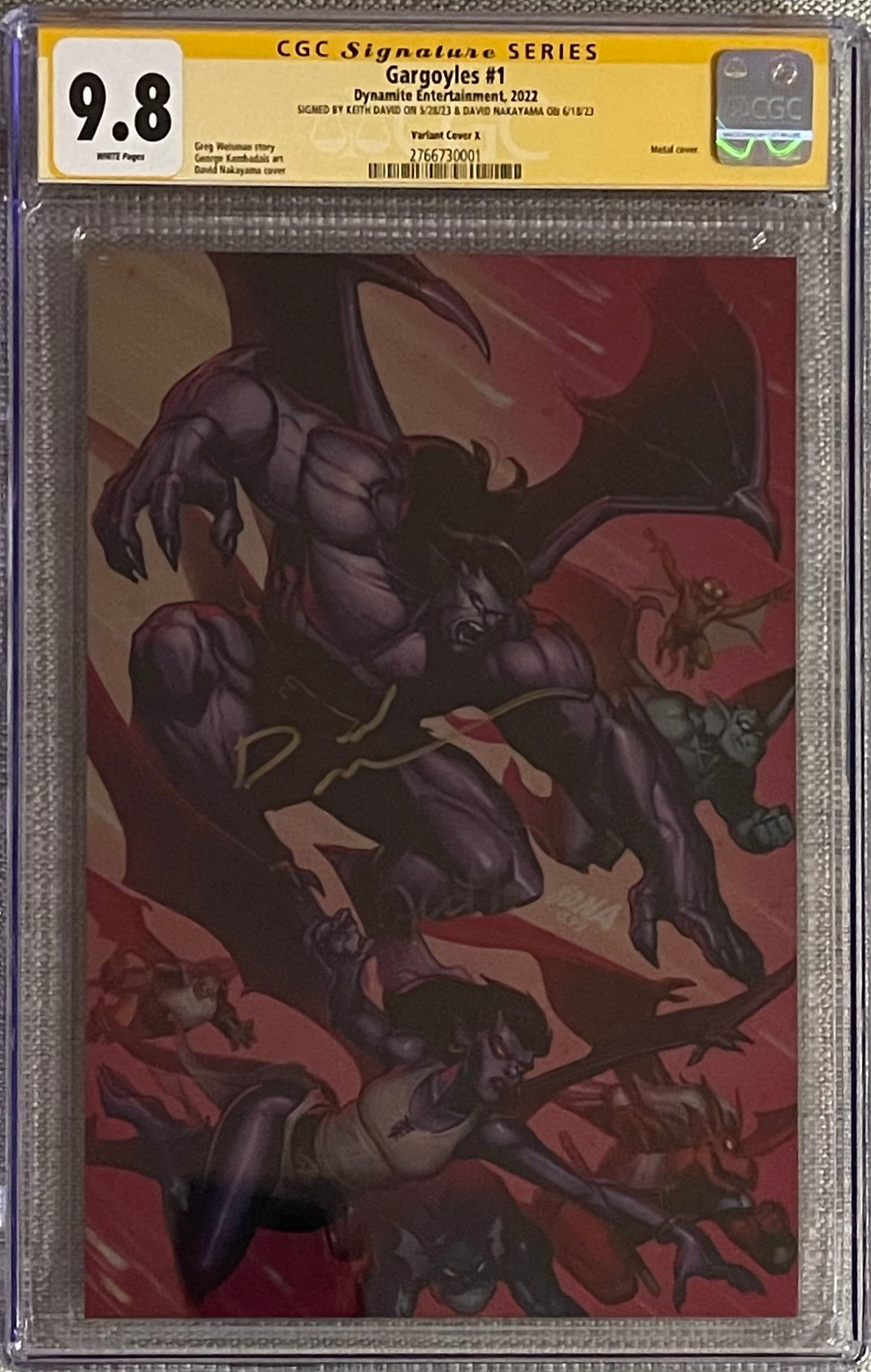 GARGOYLES #1 NAKAYAMA METAL EDITION SIGNED BY KEITH DAVID & DAVID NAKAYAMA CGC 9.8 (C108)