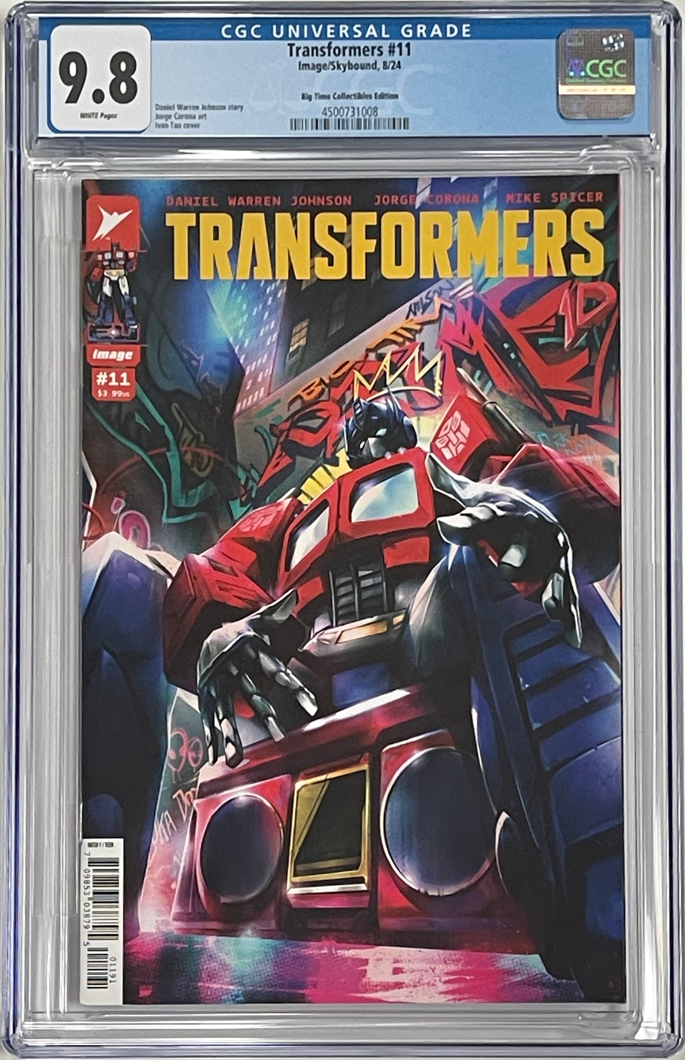 TRANSFORMERS #11 IVAN TAO HIP HOP EXCLUSIVE EDITION CGC 9.8 (C97)