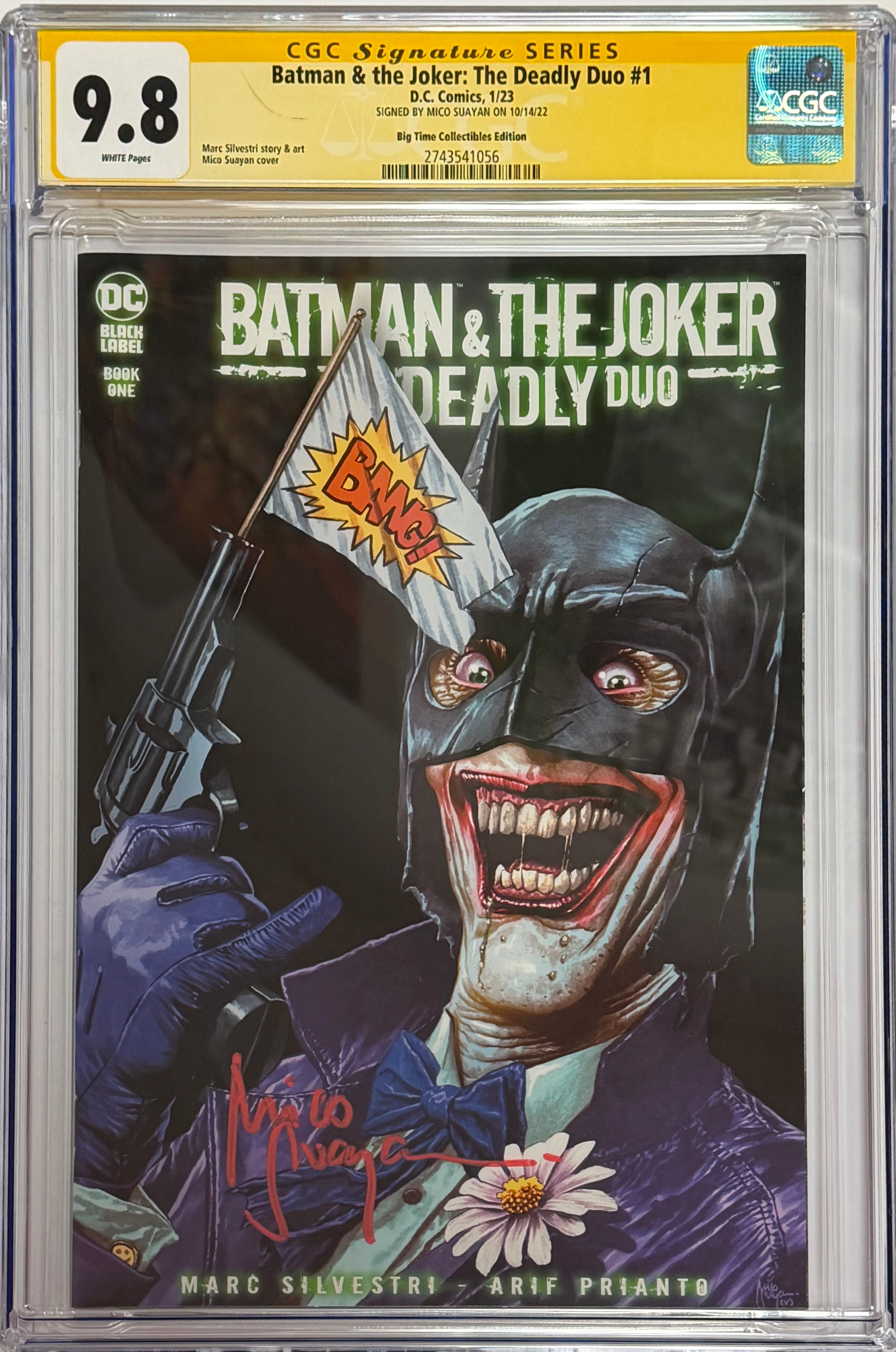 BATMAN & THE JOKER THE DEADLY DUO #1 MICO SUAYAN EXCLUSIVE VARIANT CGC 9.8 (IN STOCK) C42