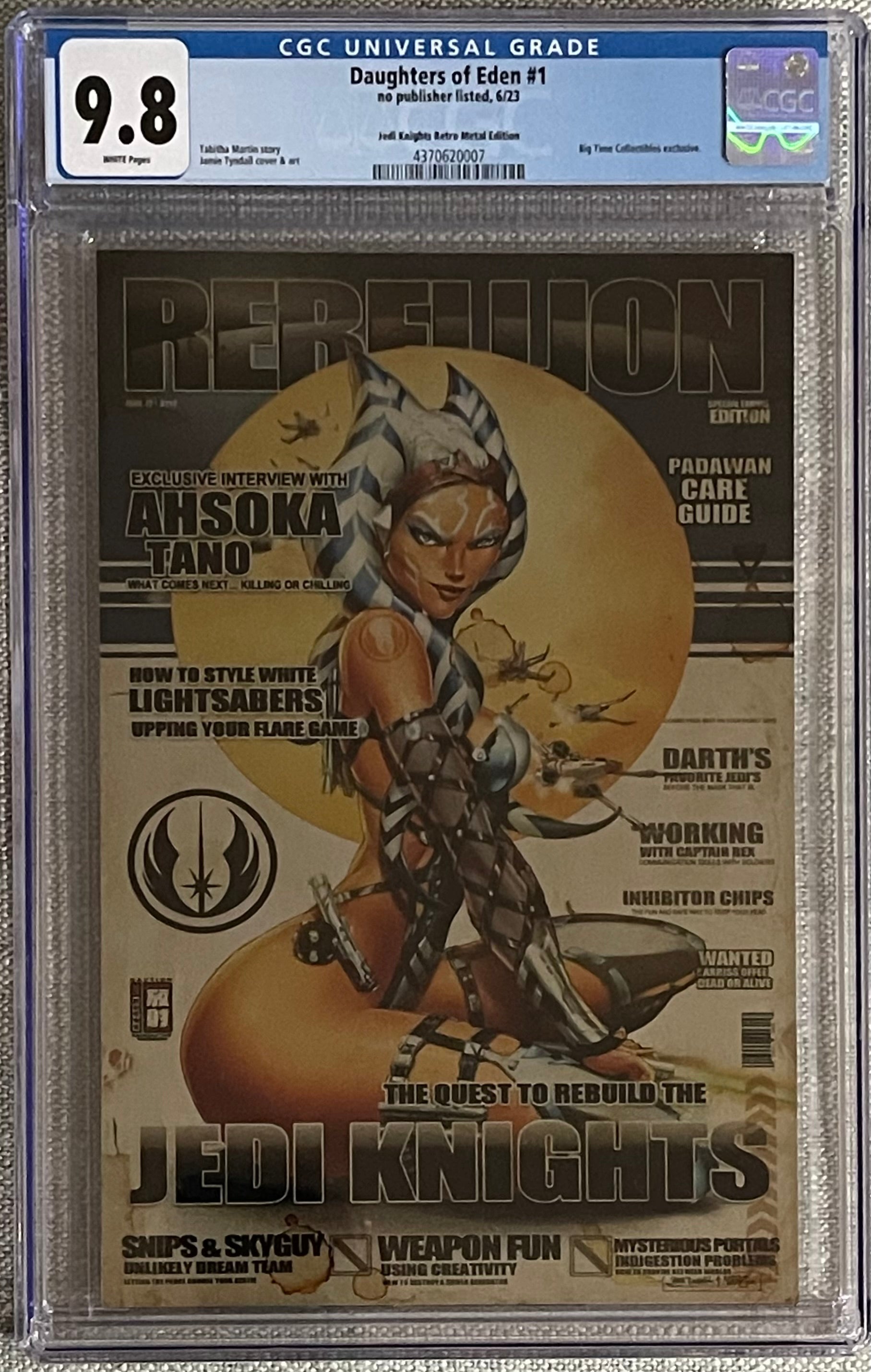 DAUGHTERS OF EDEN #1 JEDI KNIGHTS RETRO METAL EDITION CGC 9.8 (C107)