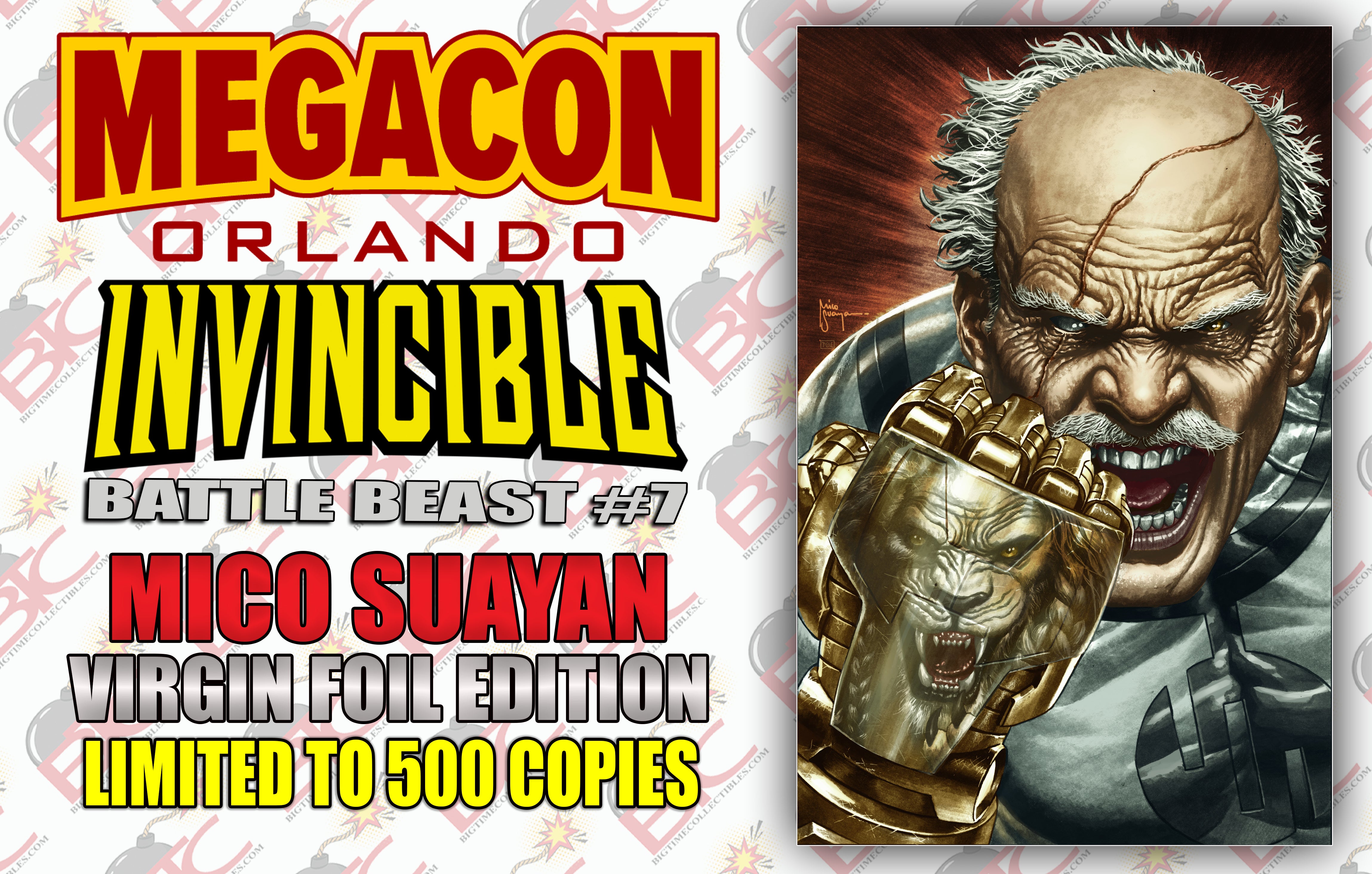 INVINCIBLE UNIVERSE BATTLE BEAST #7 MICO SUAYAN MEGACON EXCLUSIVE FOIL EDITION