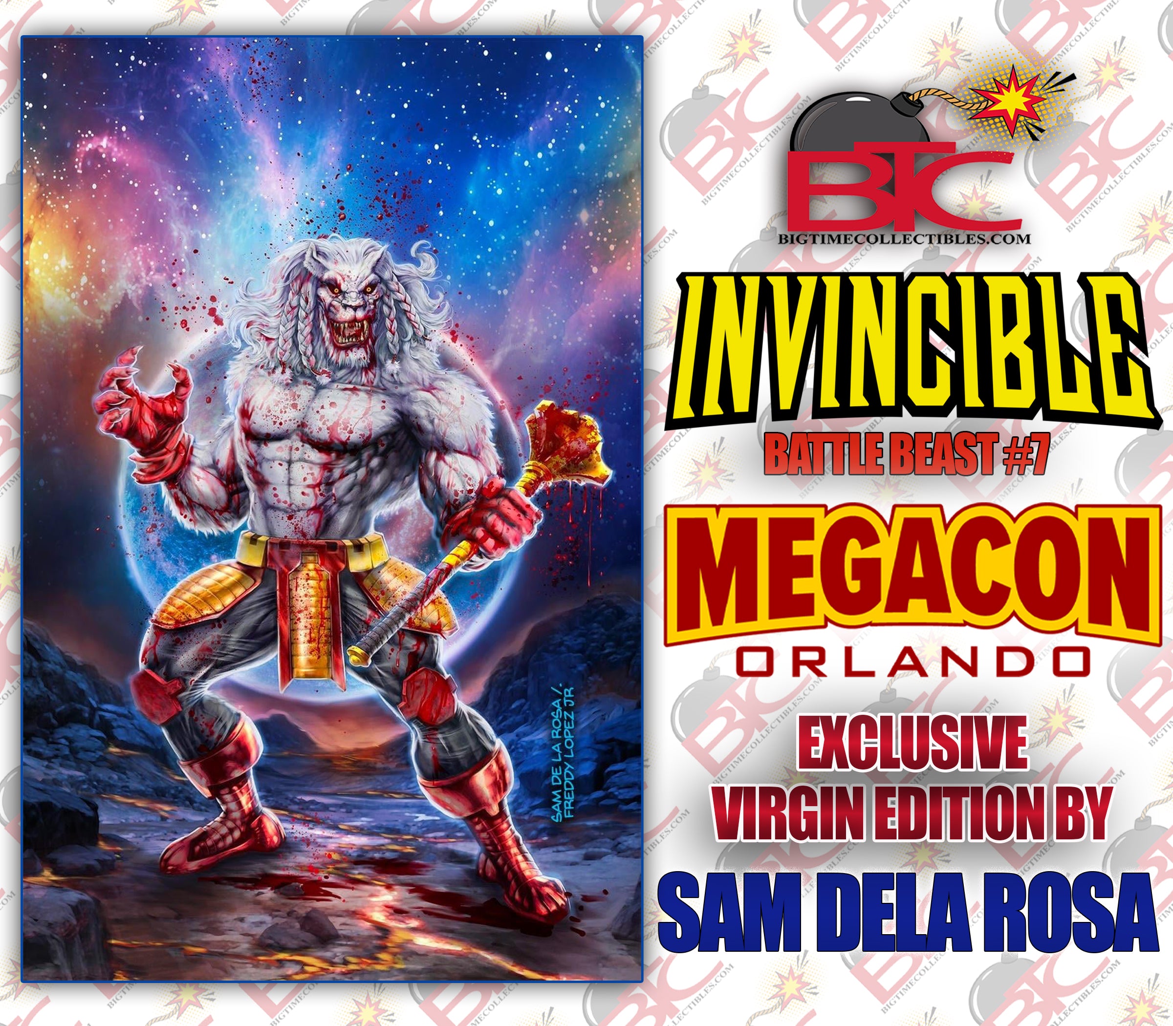 INVINCIBLE UNIVERSE BATTLE BEAST #7 SAM DELAROSA MEGACON EXCLUSIVE VARIANT (I64)