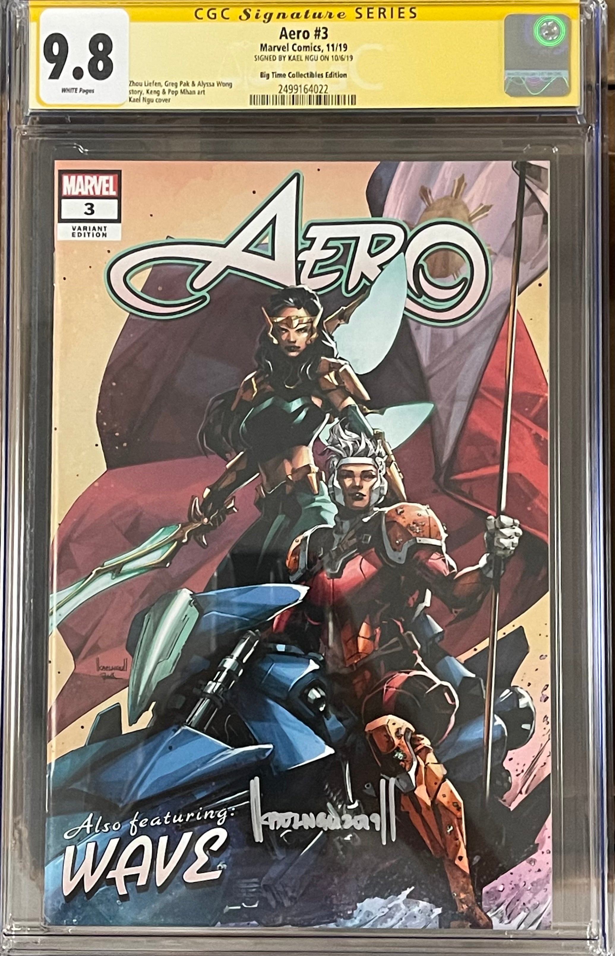 AERO #3 KAEL NGU'S FIRST MARVEL EXCLUSIVE VARIANT CGC 9.8 SIGNED BY KAEL NGU (IN STOCK) C49