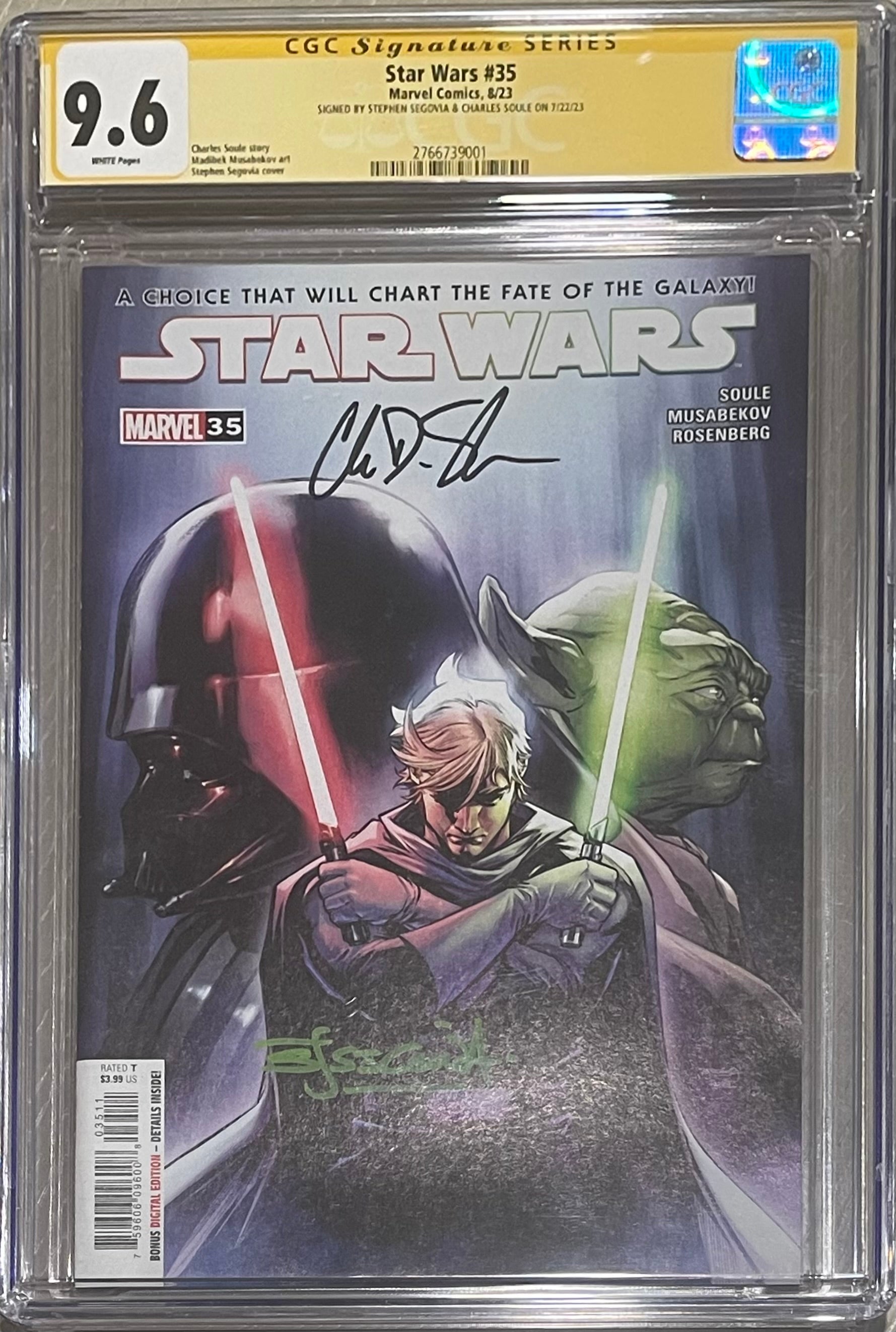 STAR WARS #35 SIGNED BY STEPEHN SEGOVIA & CHARLES SOULE CGC 9.6 (IN STOCK) C42