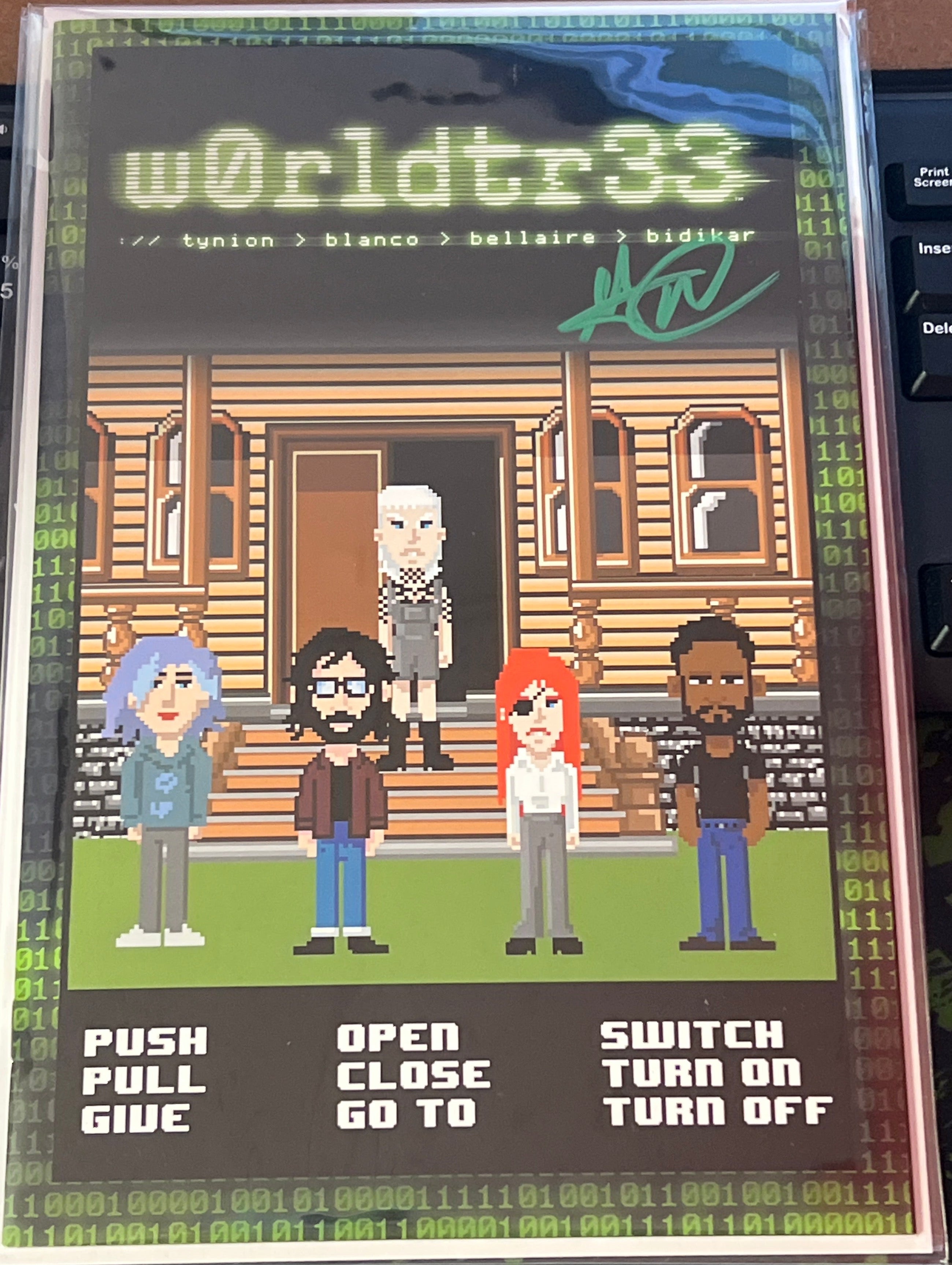 W0RLDTR33 #6 MATTHEW WAIT 8-BIT VARIANT SIGNED BY MATTHEW WAITE WITH COA (SS11)