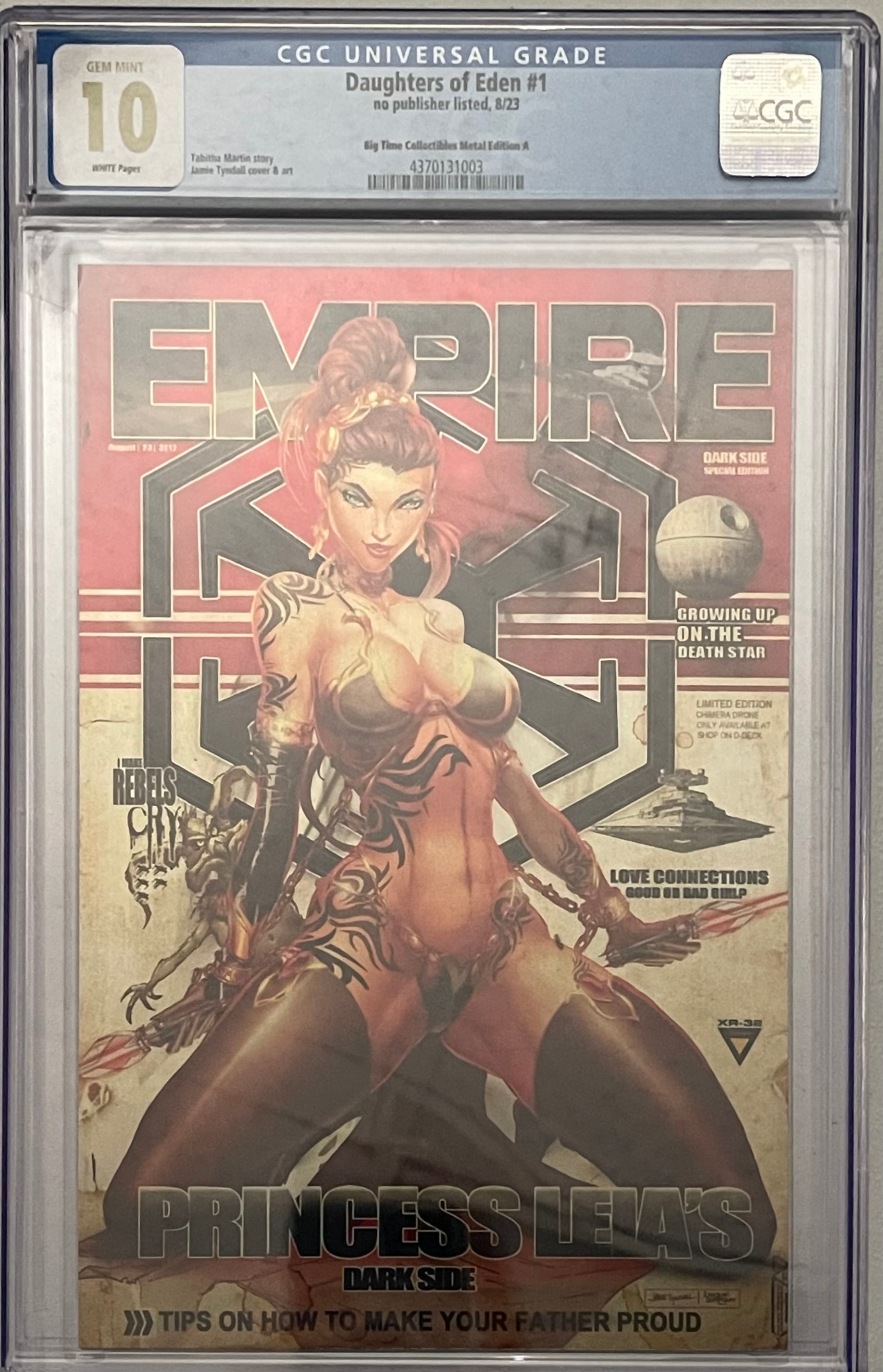 DAUGHTERS OF EDEN #1 DARKSIDE LEIA METAL EDITION CGC 10 GEM MINT (IN STOCK) C12