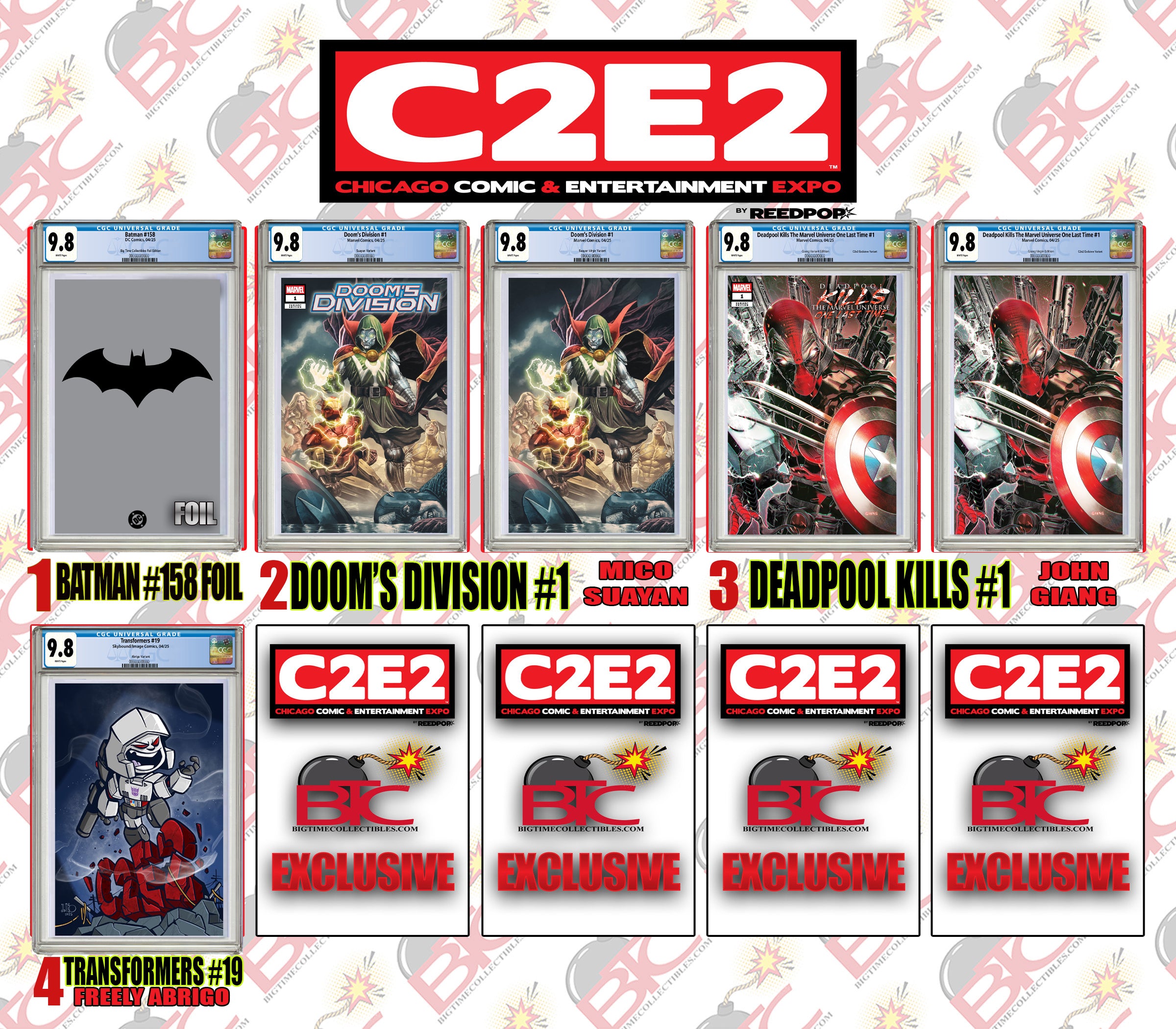 BTC C2E2 ULTIMATE 10-PACK BUNDLE. LIMITED TO 50 BUNDLES.